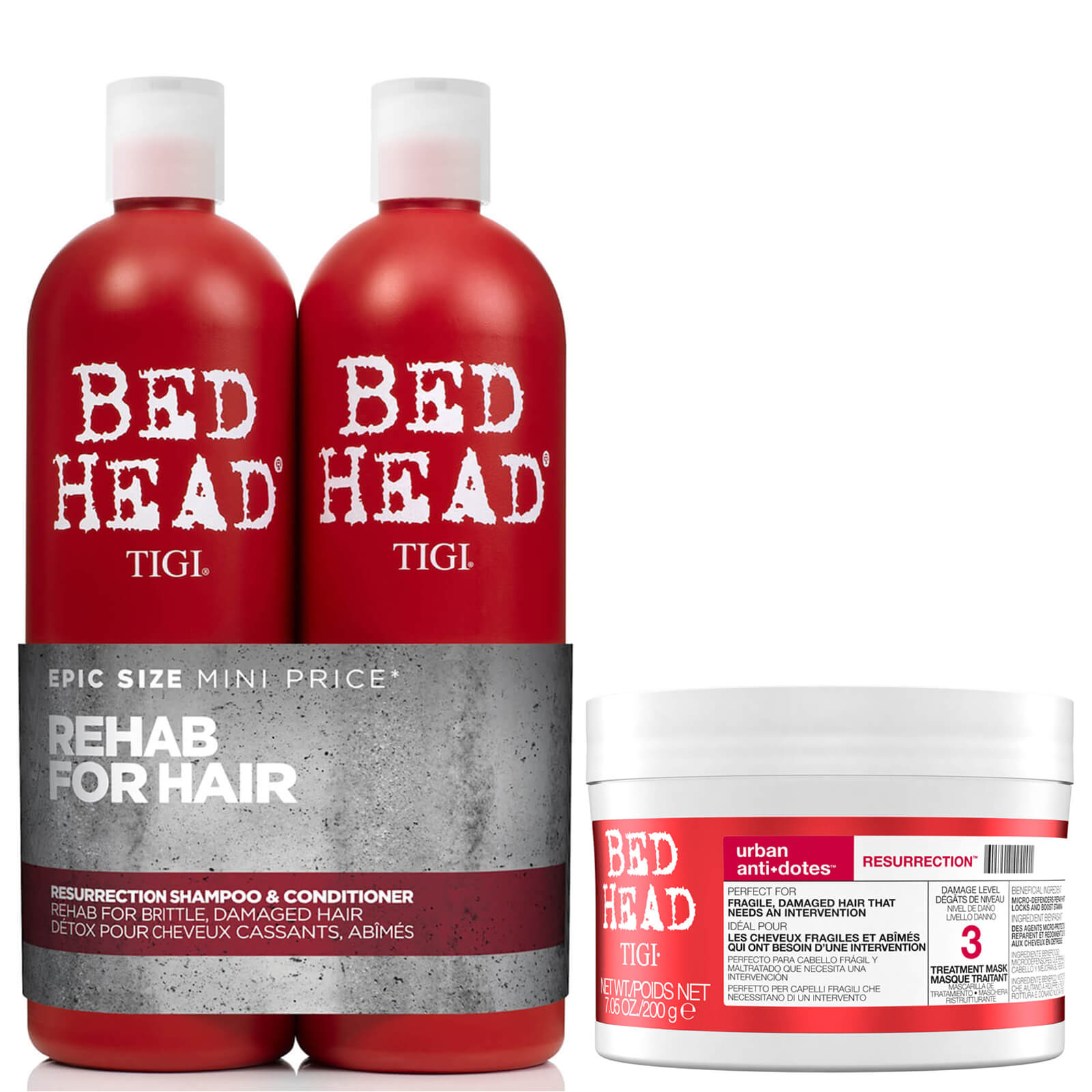 TIGI Bed Head Repair Shampoo, Conditioner and Hair Mask Set