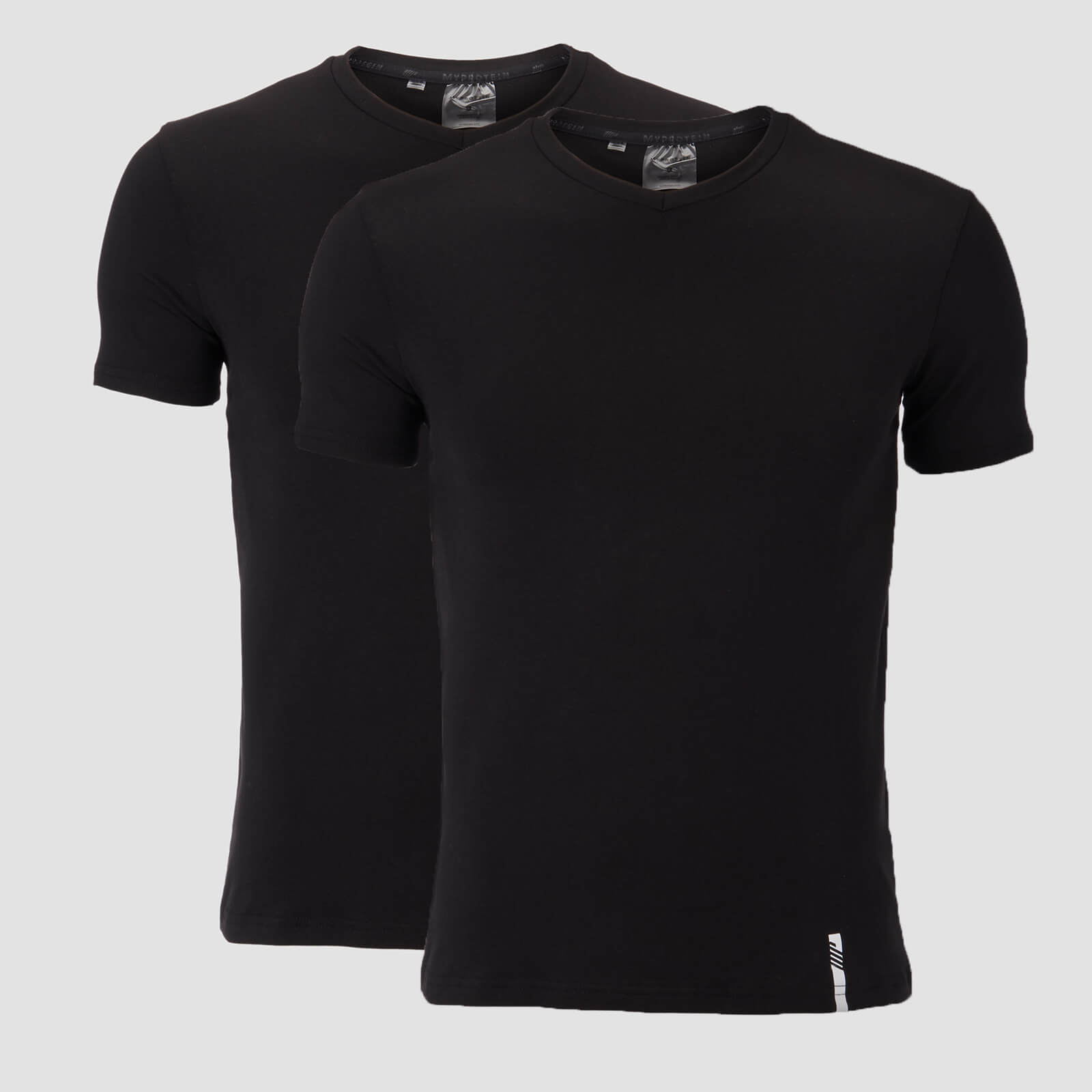 Luxe Classic V-Neck T-Shirt (2 Pack) - Black/Black