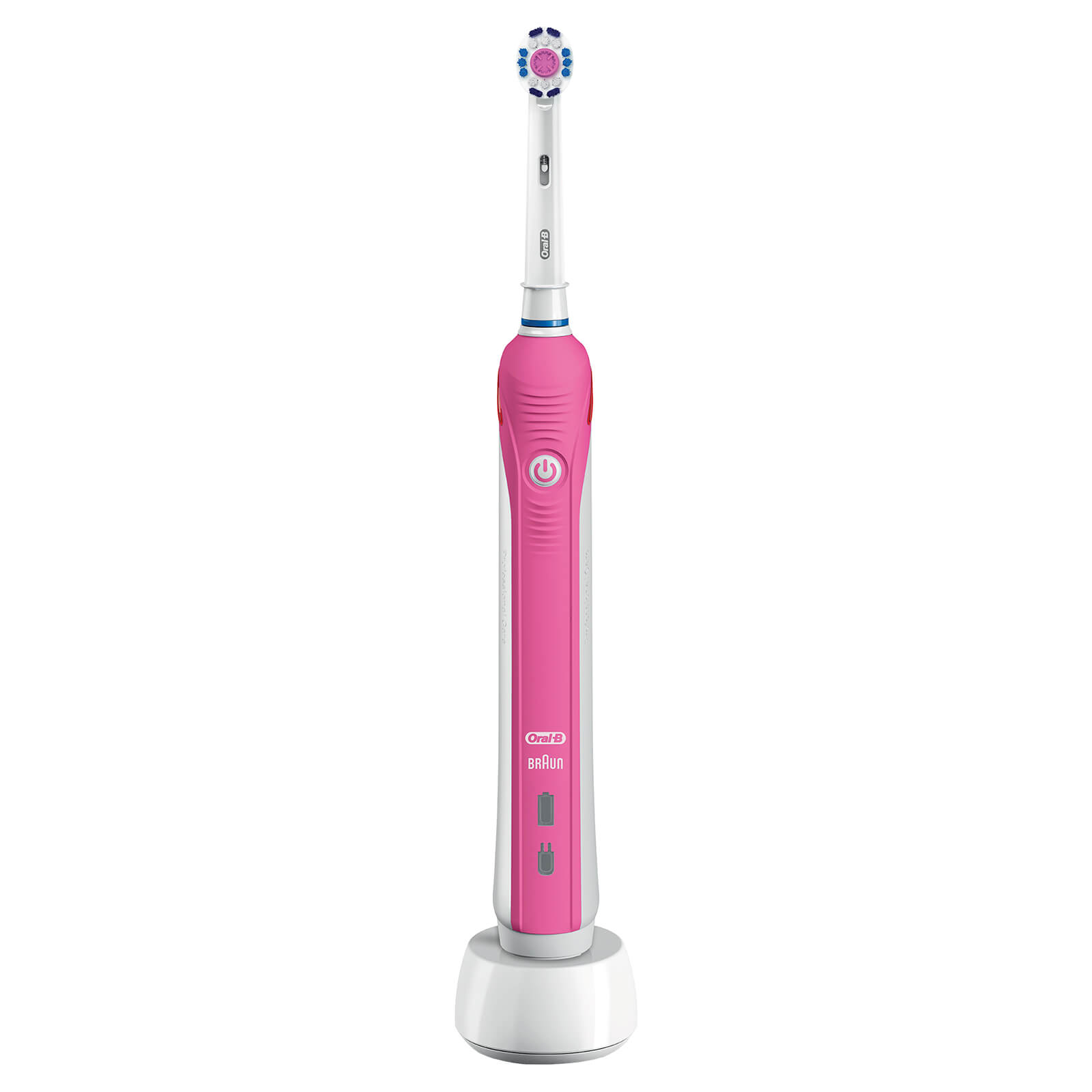 Oral B Pro 2 3D White Power Handle Electric Toothbrush - Pink
