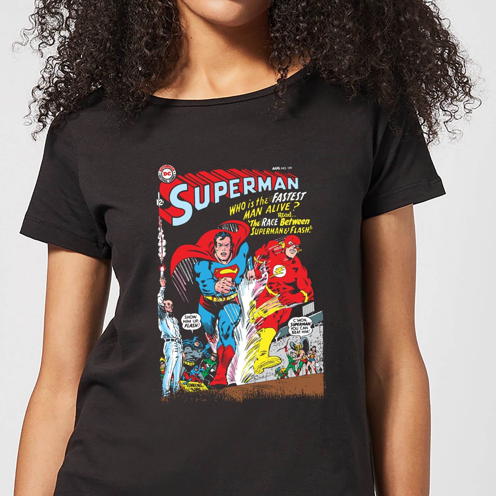 Justice League Who Is The Fastest Man Alive Cover Women's T-Shirt ...