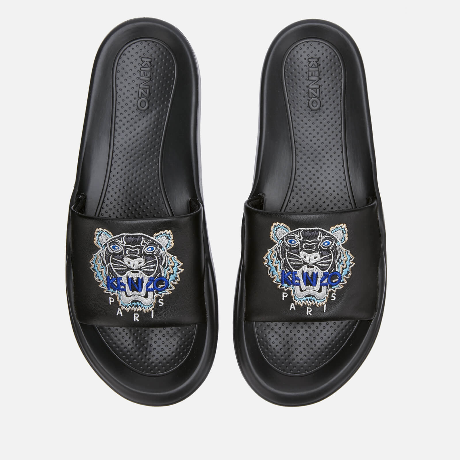 KENZO Men s Tiger Head Pool Slide Sandals Black FR 40 UK 6.5 Allsole
