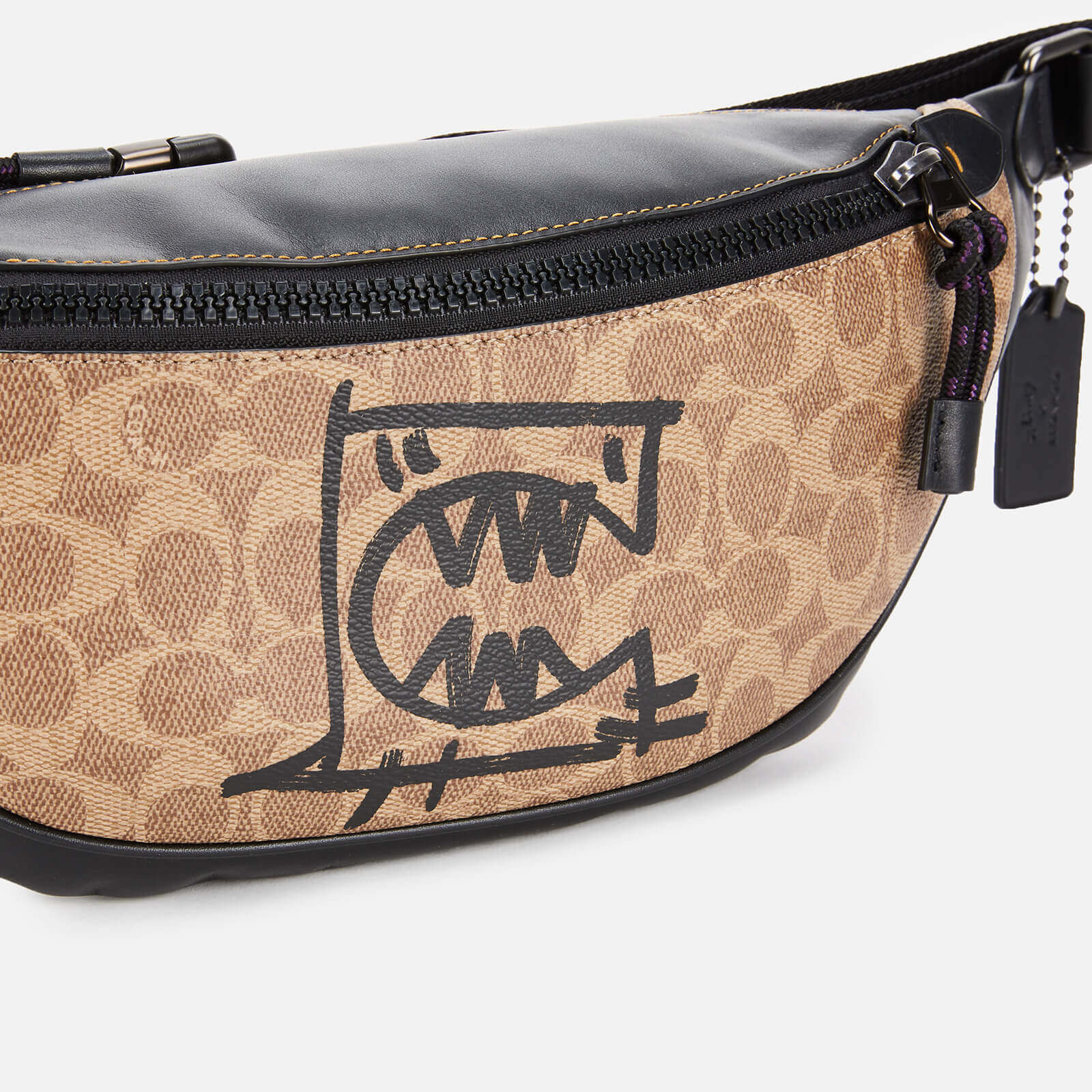 Coach Signature Rivington Belt Bag with Rexy by Yeti Out JI Khaki Coggles