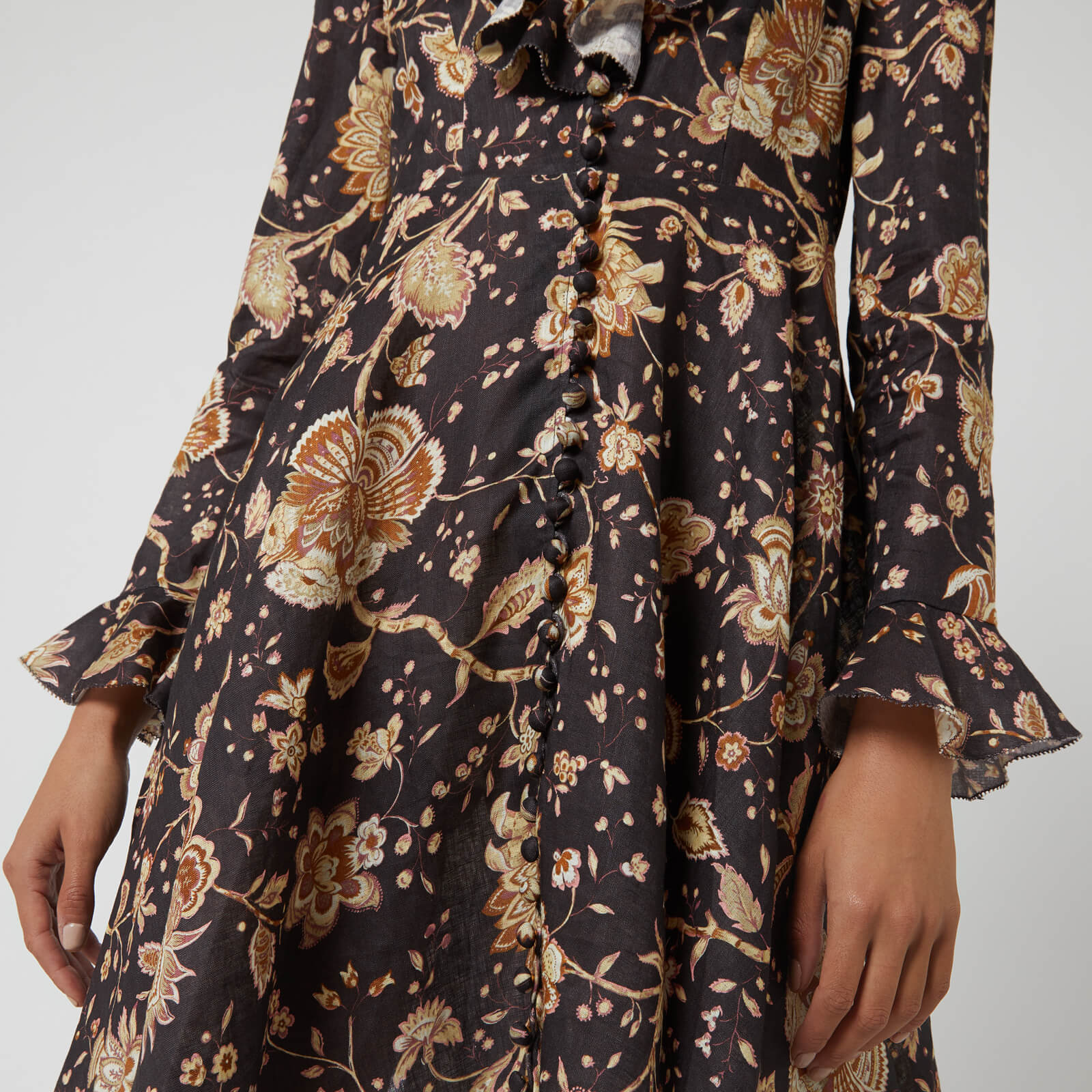 Zimmermann Women's Veneto Plunge Short Dress - Chocolate