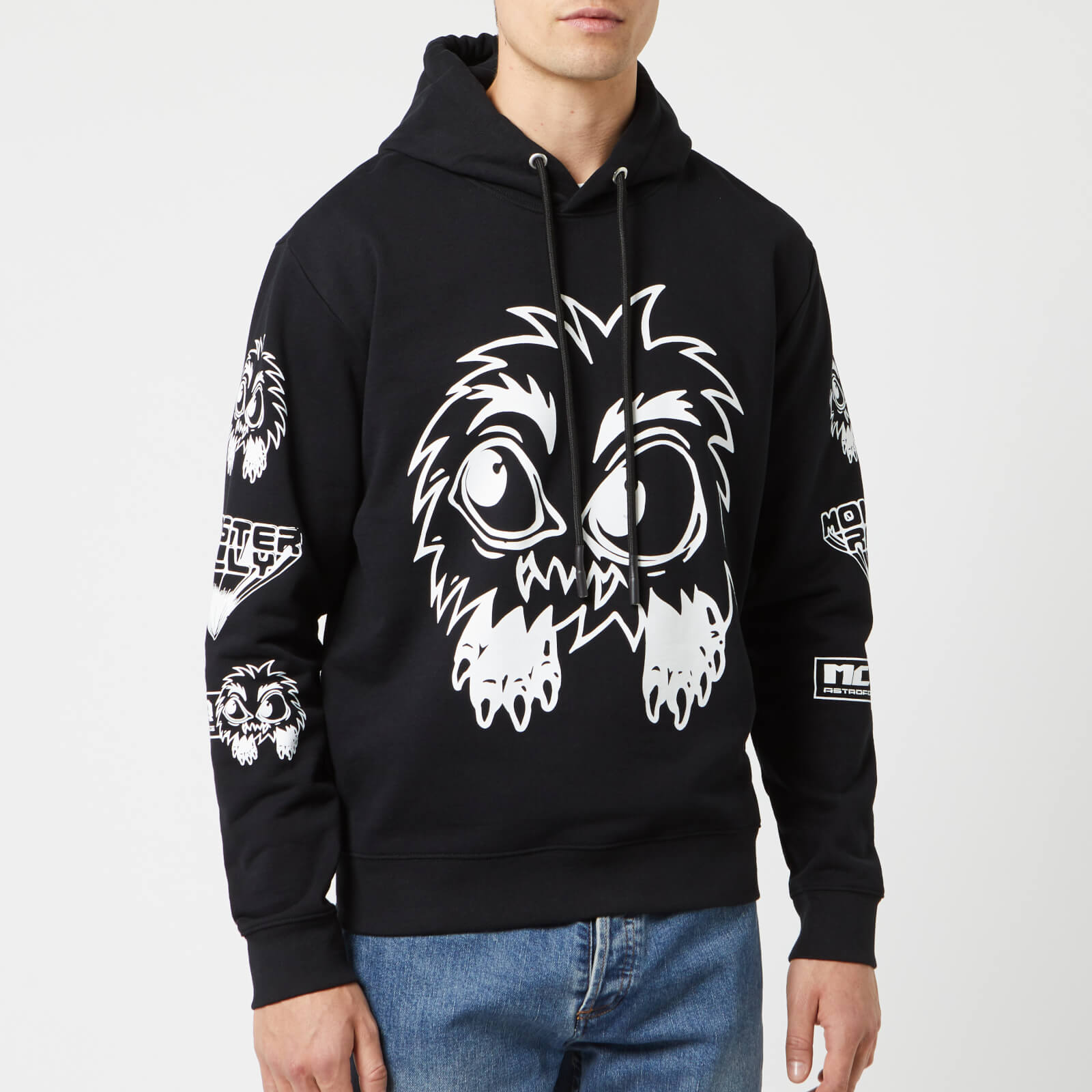 McQ Alexander McQueen Men s Monster Rally Big Hoodie Darkest Black Coggles