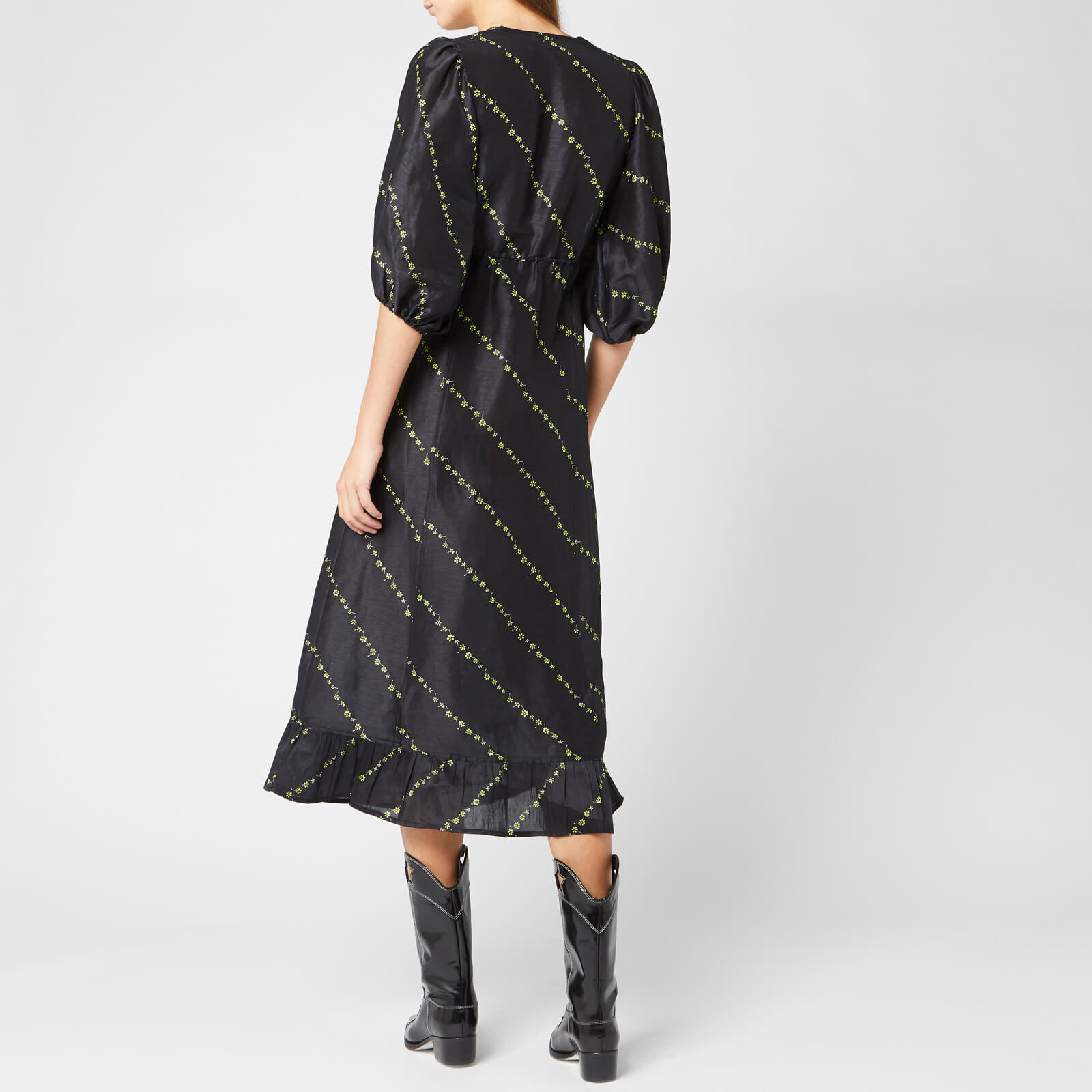 Ganni silk linen dress shop
