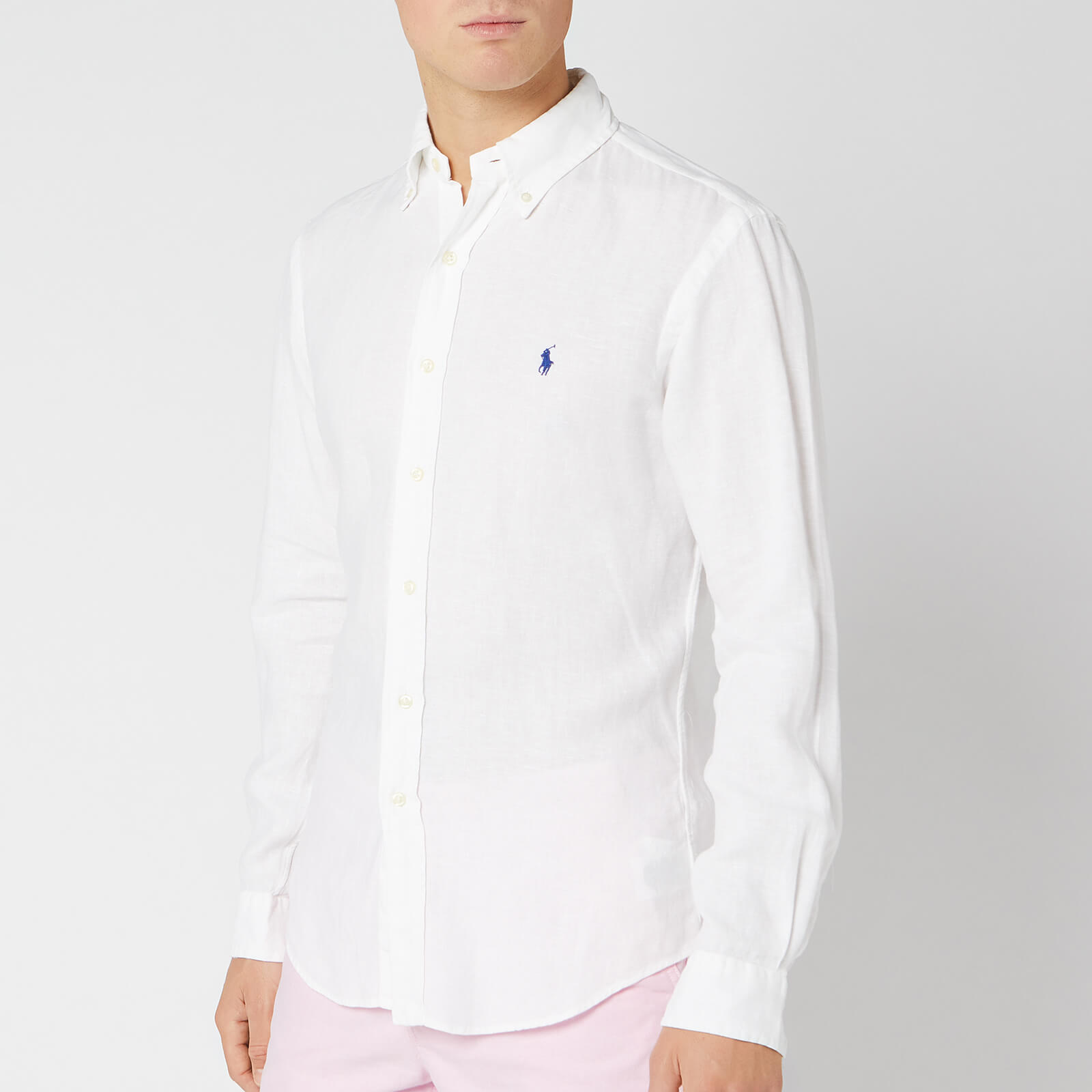 Polo ralph lauren white linen shirt new arrivals