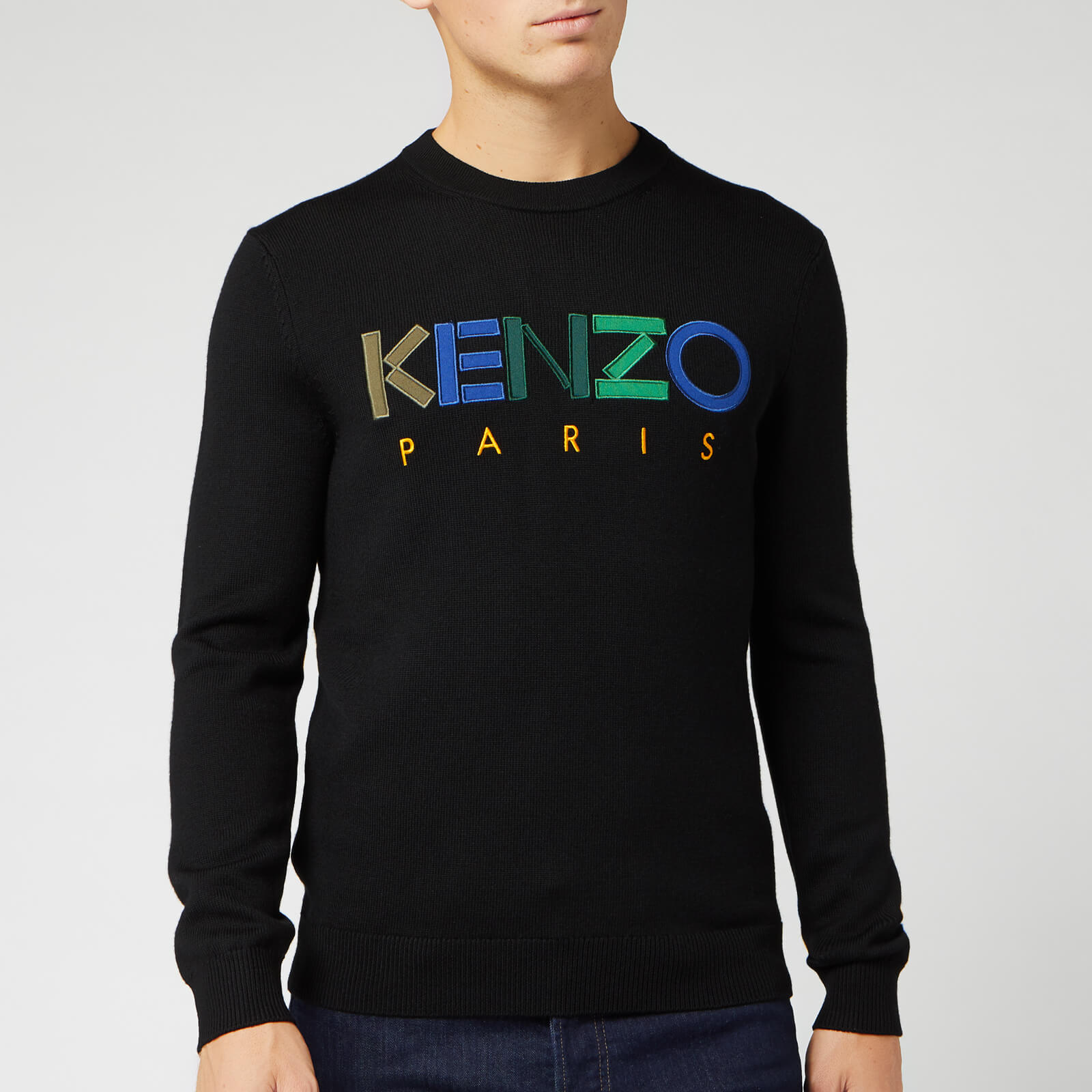KENZO Men s Knitted Paris Jumper Black Coggles