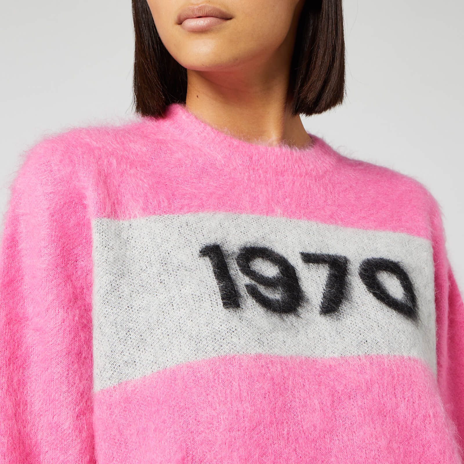 Bella Freud Women s 1970 Mohair Jumper Flamingo Pink Coggles