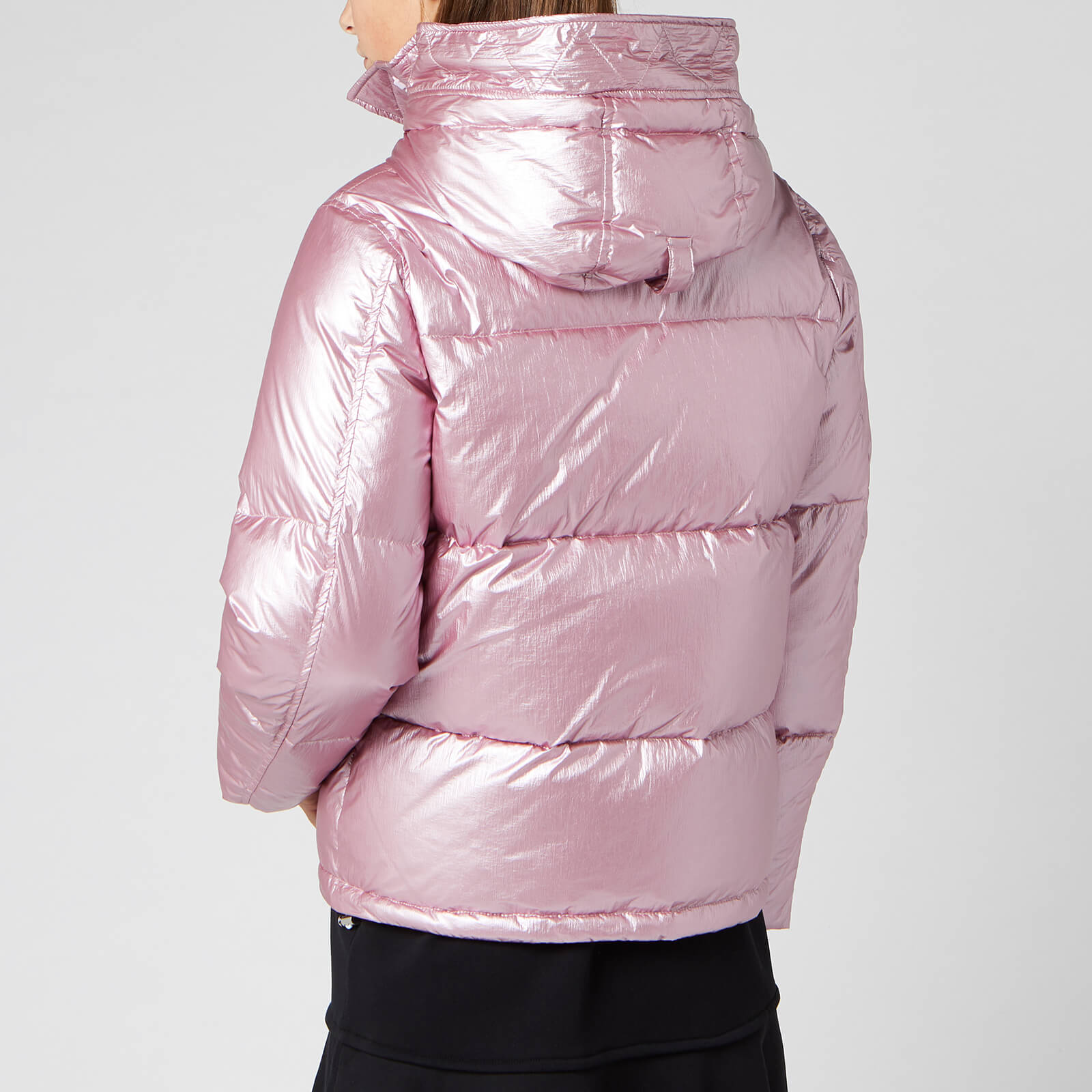 KENZO Women s Metalized Crinkled Puffa Jacket Flamingo Pink Coggles