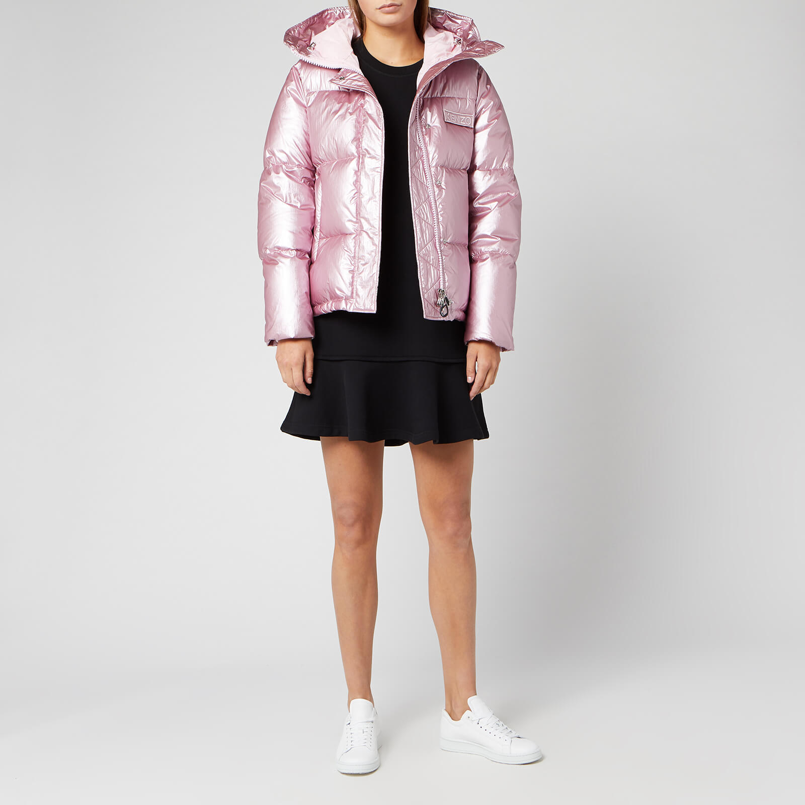 KENZO Women s Metalized Crinkled Puffa Jacket Flamingo Pink Coggles