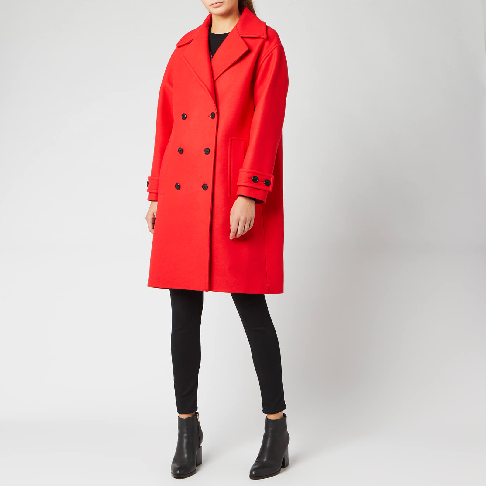 KENZO Women's Wool DB Coat - Bright Red | Coggles