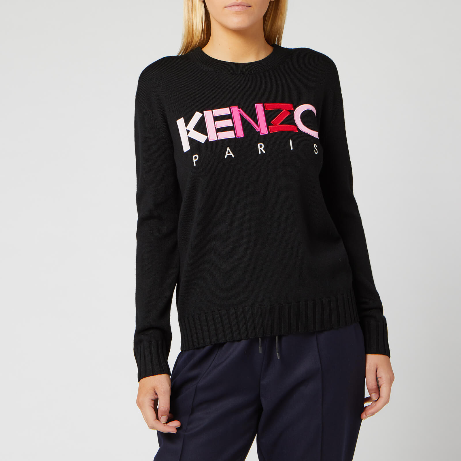 KENZO Women s Wool Merino Kenzo Paris Jumper Black Coggles