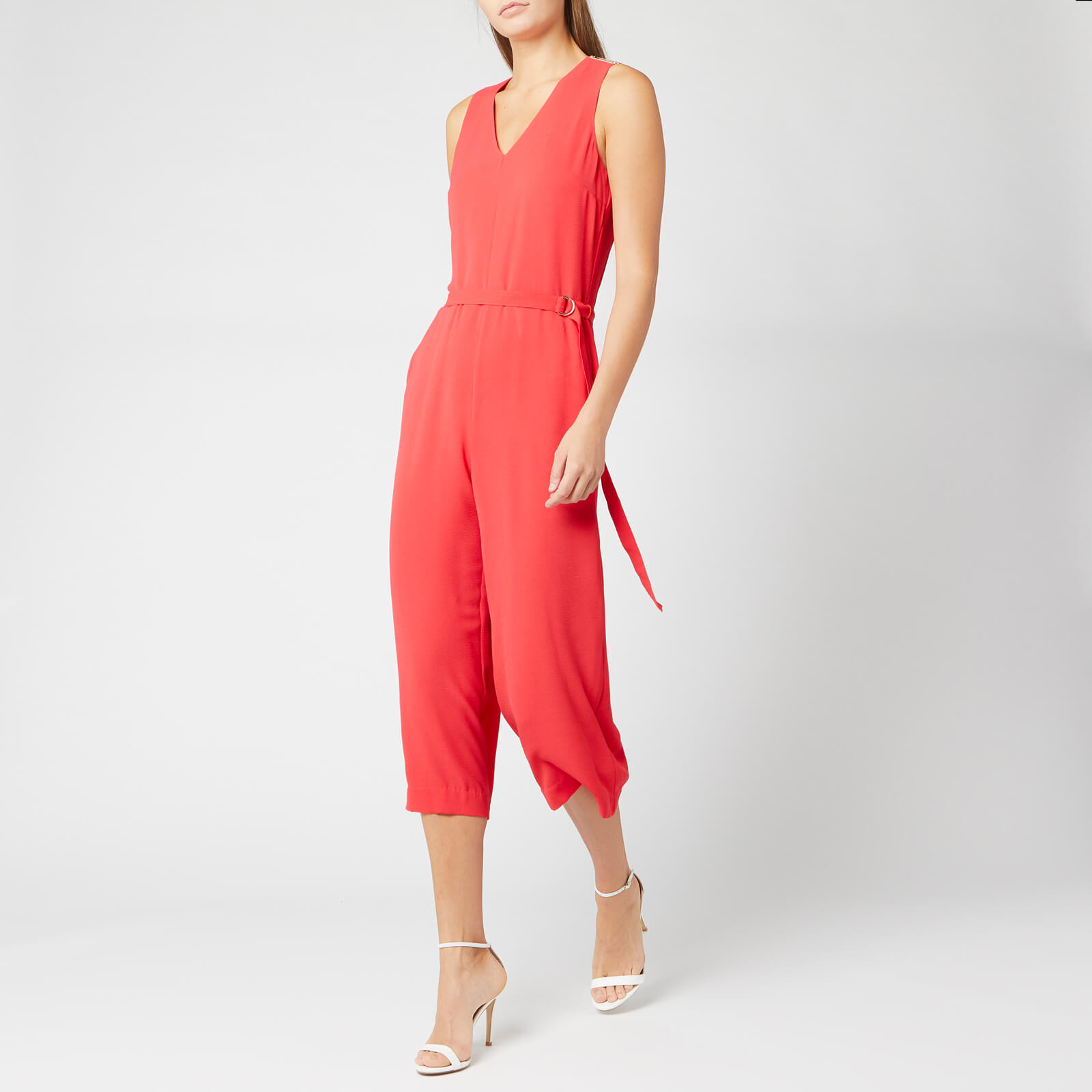 MICHAEL MICHAEL KORS Women s D Ring Belt Jumpsuit Sea Coral Coggles