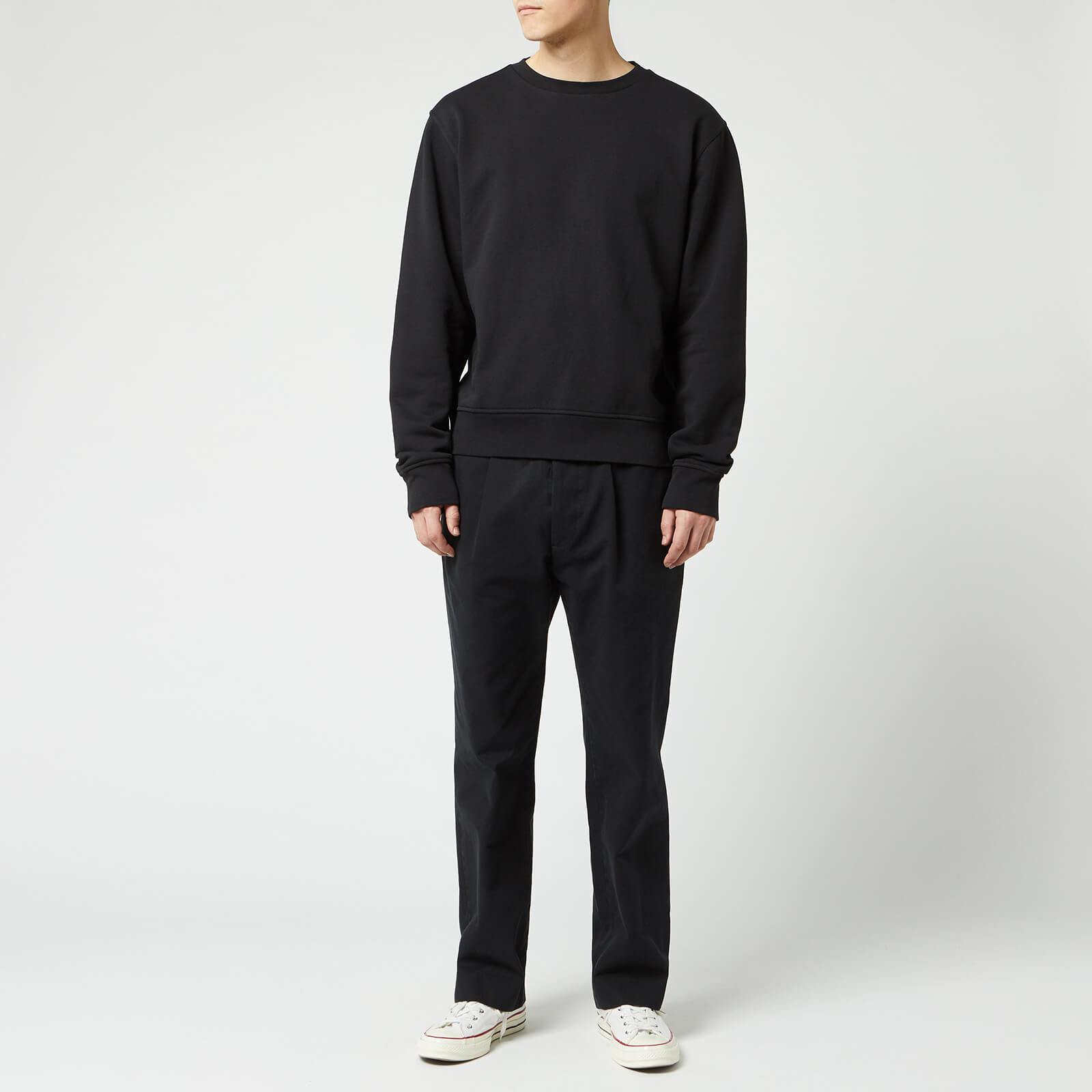 Maison Margiela Men's Elbow Patch Sweatshirt - Black - IT 46 Maison Margiela Men's Elbow Patch Sweatshirt - Black - IT 46