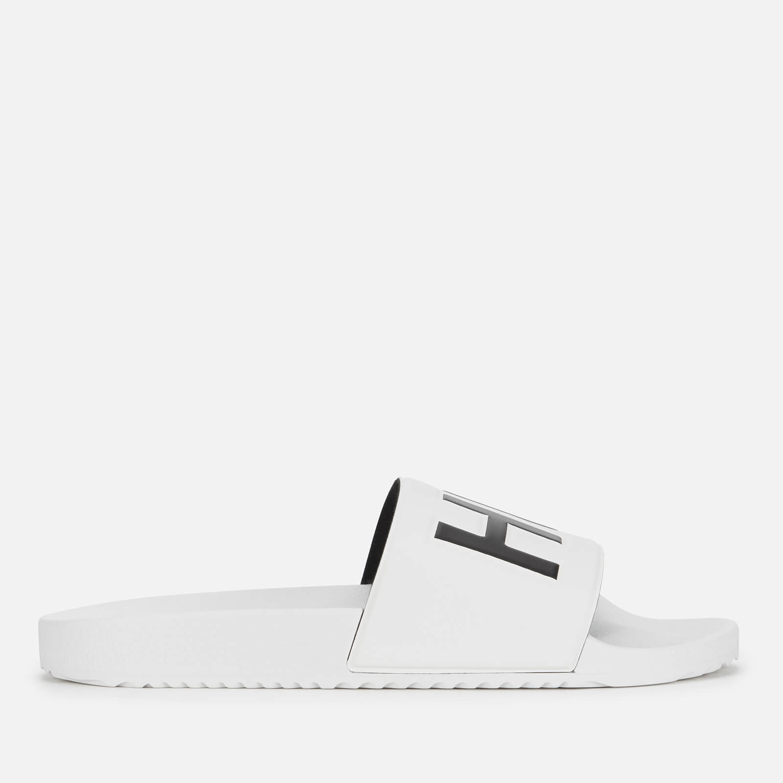 サンダル HUGO Men Sandals White 50498352 123 HUGO - Slides with logo strap - White