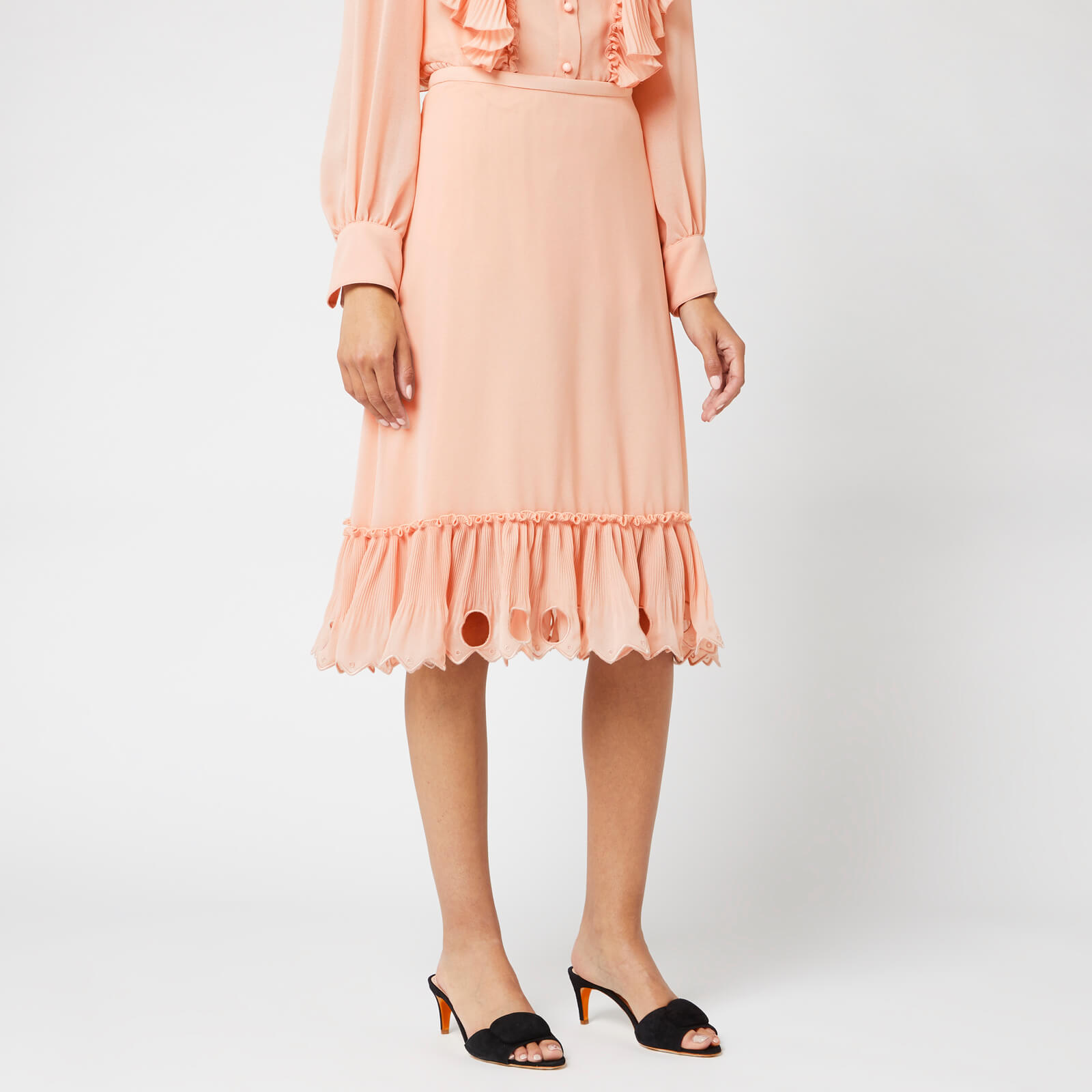 See By Chloé Women's Frill Bottom Skirt - Smokey Pink | Coggles