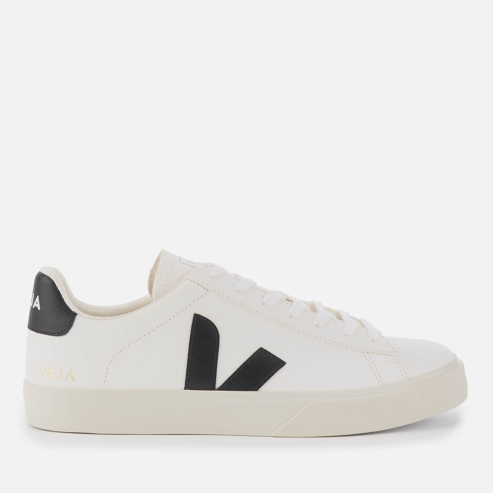 Veja Men's Campo Chrome Free Leather Trainers - Extra White/Black | Allsole