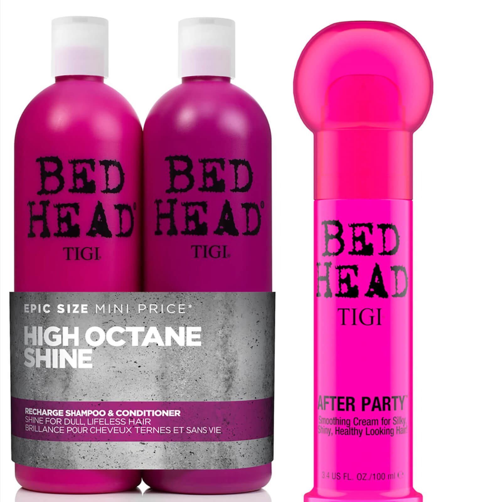 TIGI Bed Head Shiny Shampoo, Conditioner and Styling Cream Set