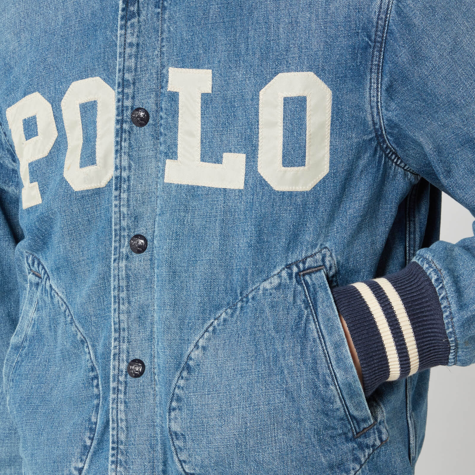 Polo ralph lauren varsity denim jacket cheap