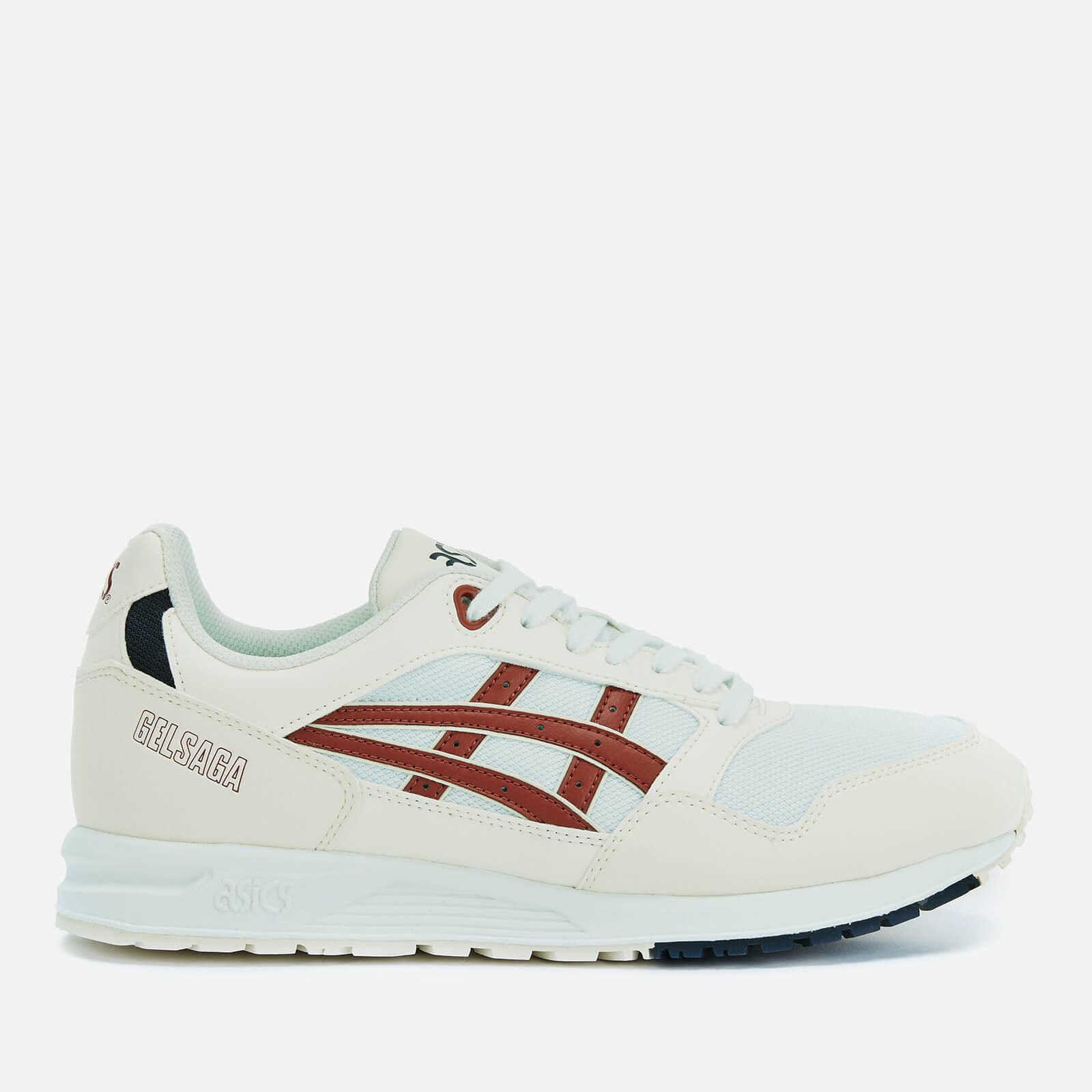 Asics Men s Lifestyle Gel Saga Trainers White Brisket Red Allsole