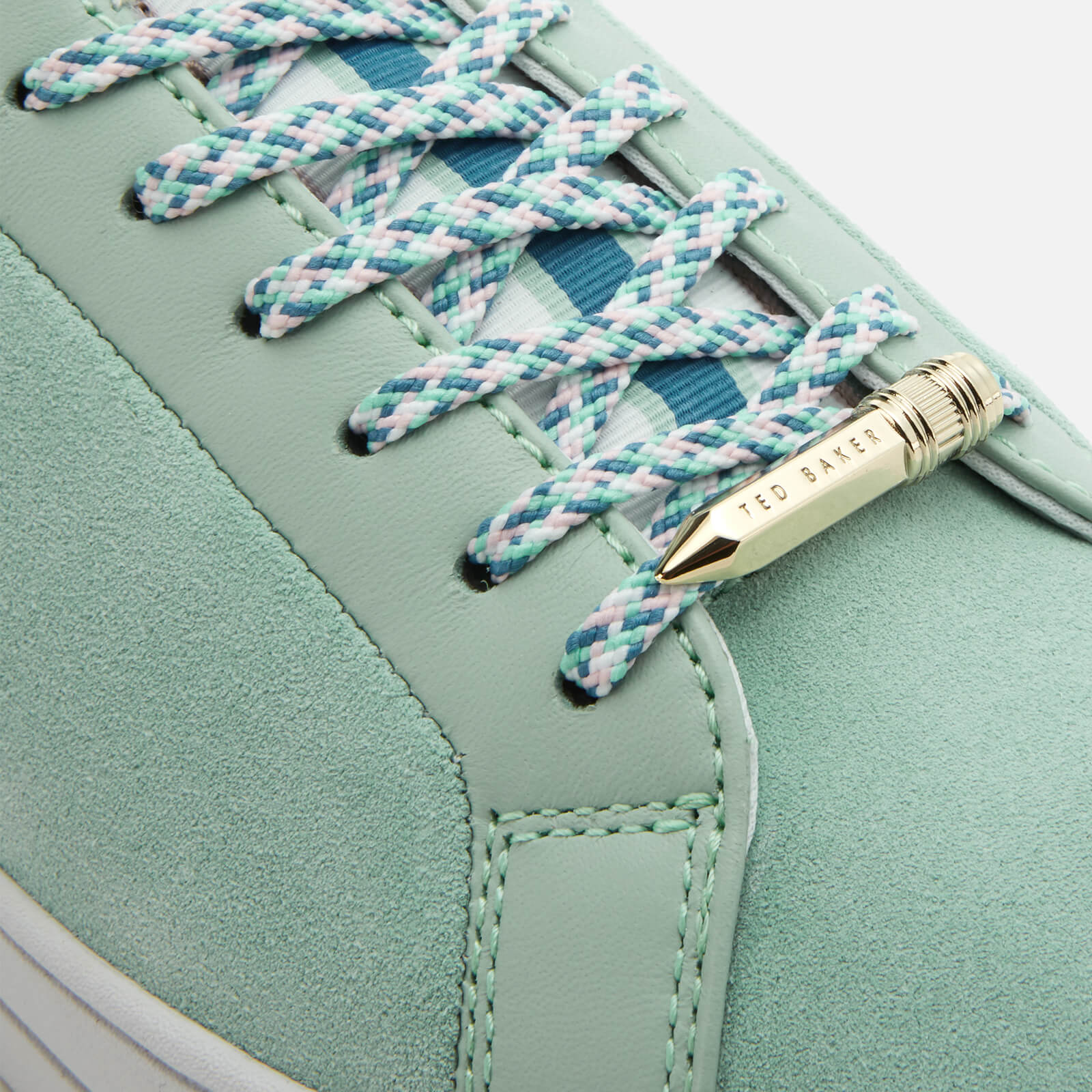 Ted baker sporty strap detail blush suede trainers top