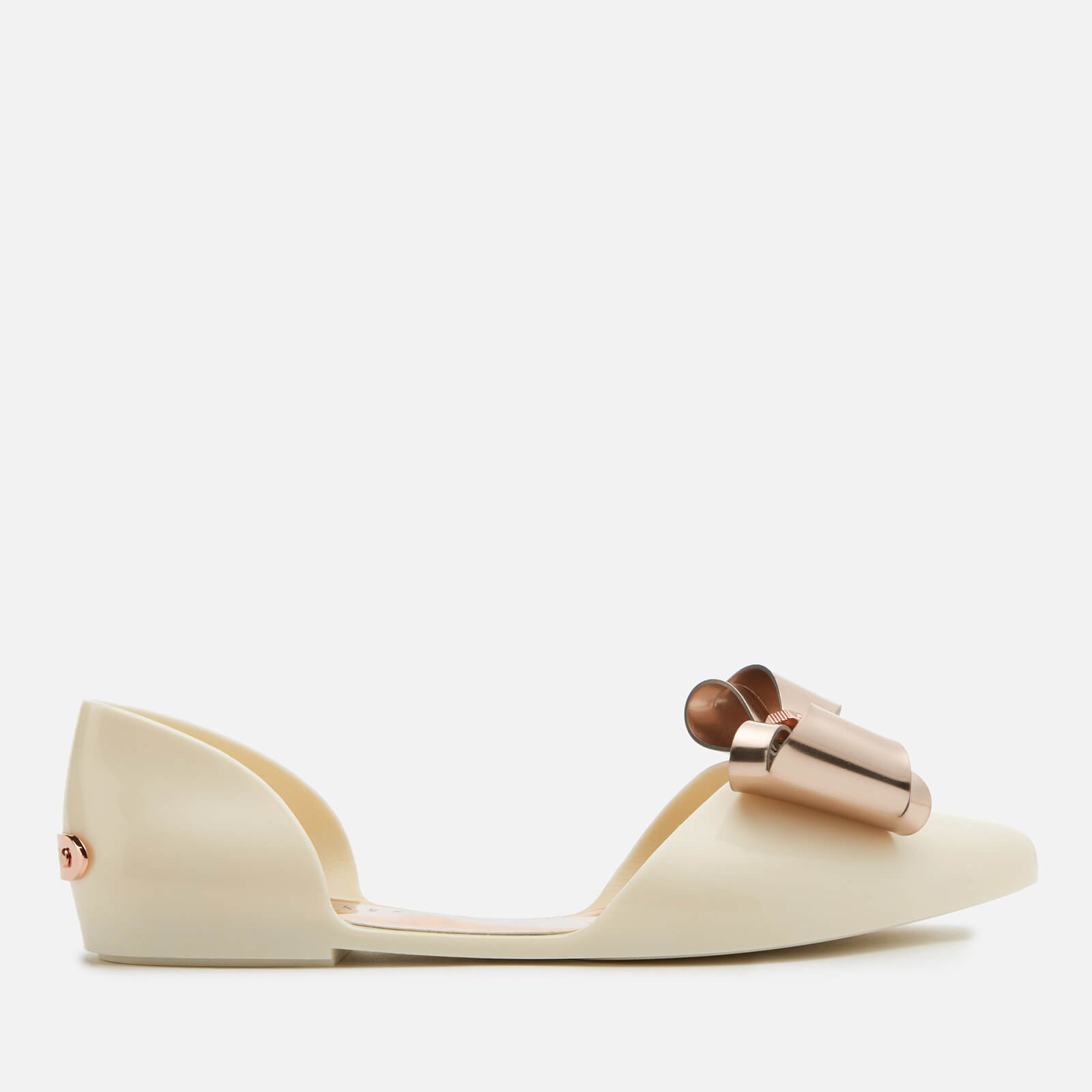 Ted Baker Women s Iela Bow Detail Jelly Flats Cream UK 4 Allsole