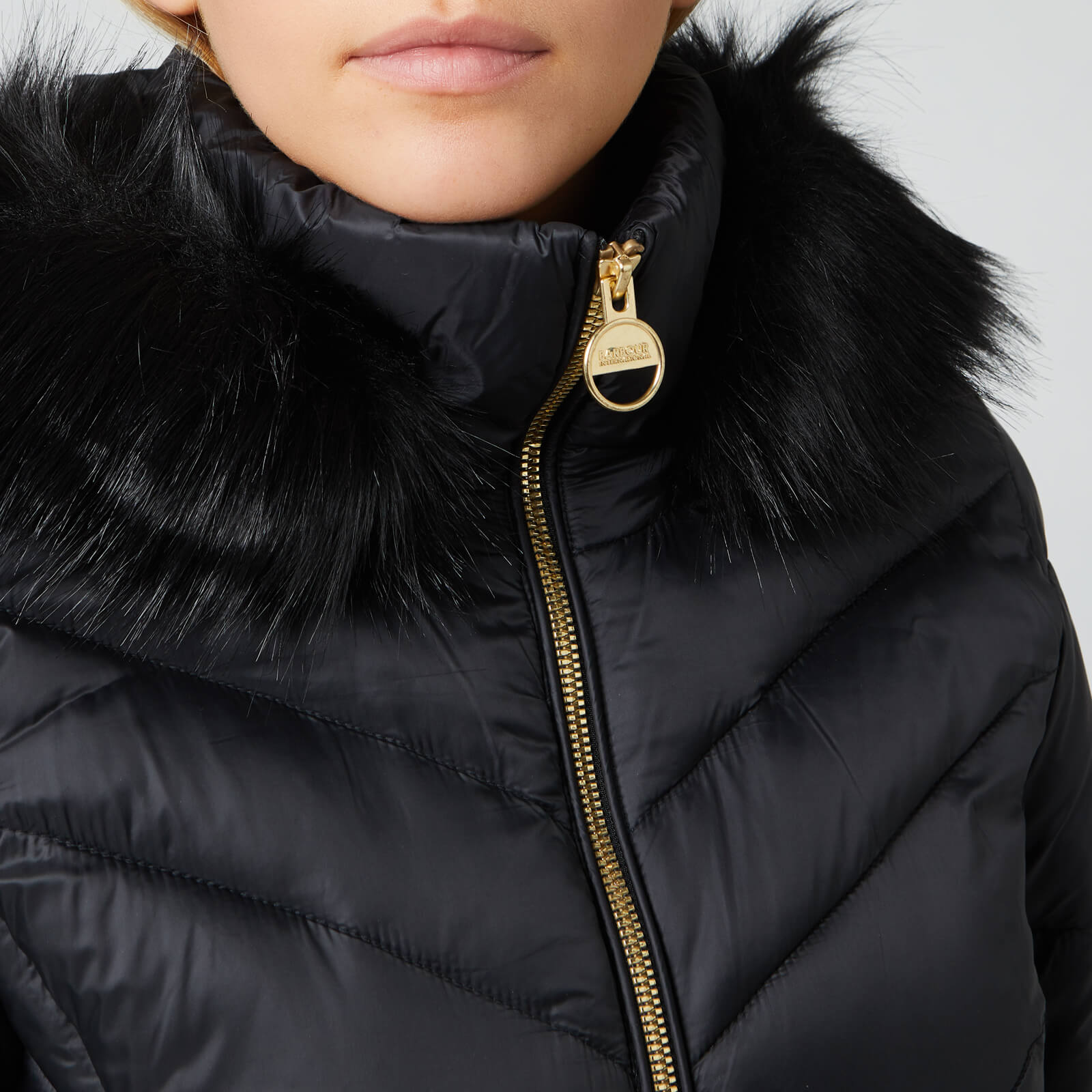 Barbour International Women s Highpoint Quilt Coat Black Coggles