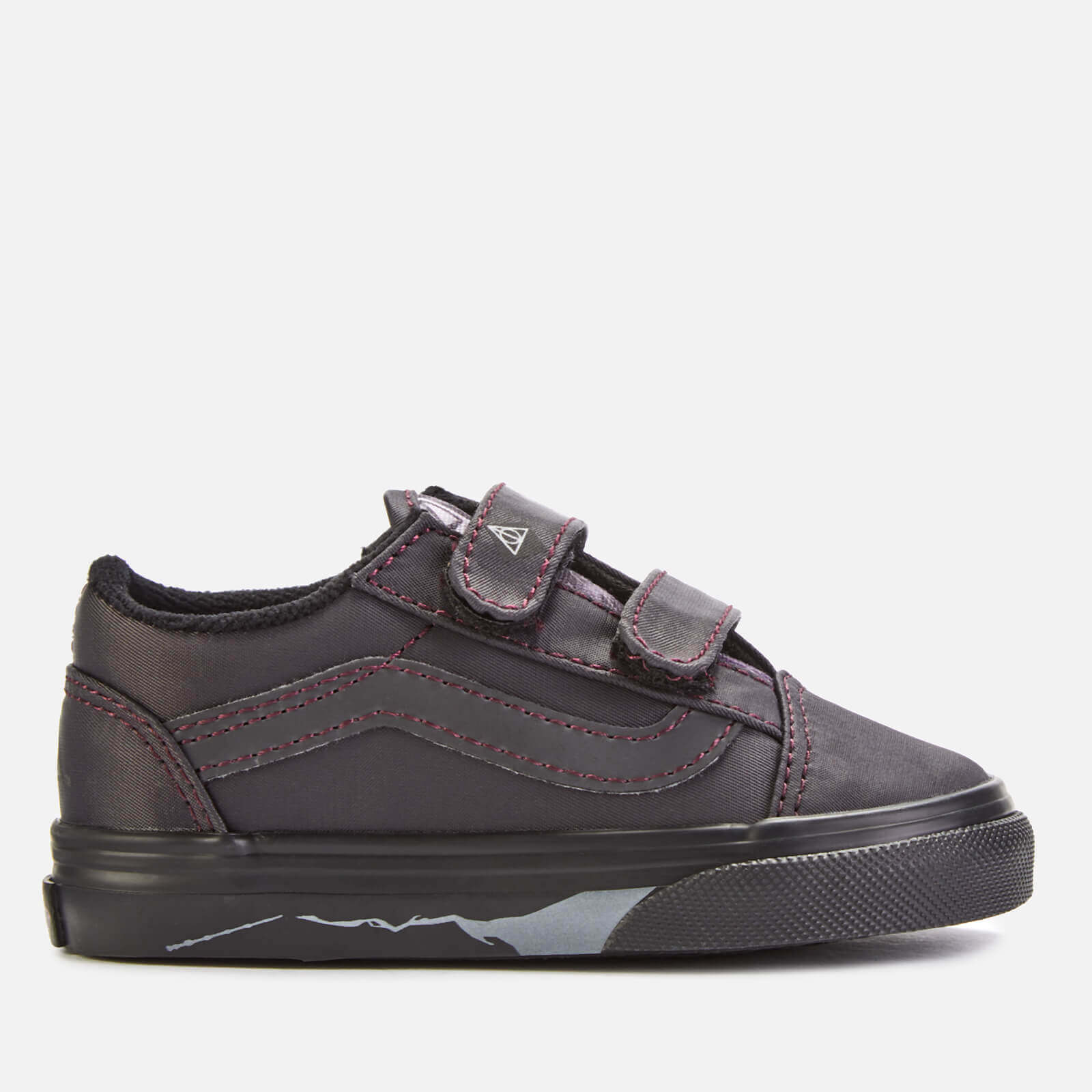 Vans X Harry Potter Toddler s Deathly Hallows Old Skool Velcro Trainers Black Allsole