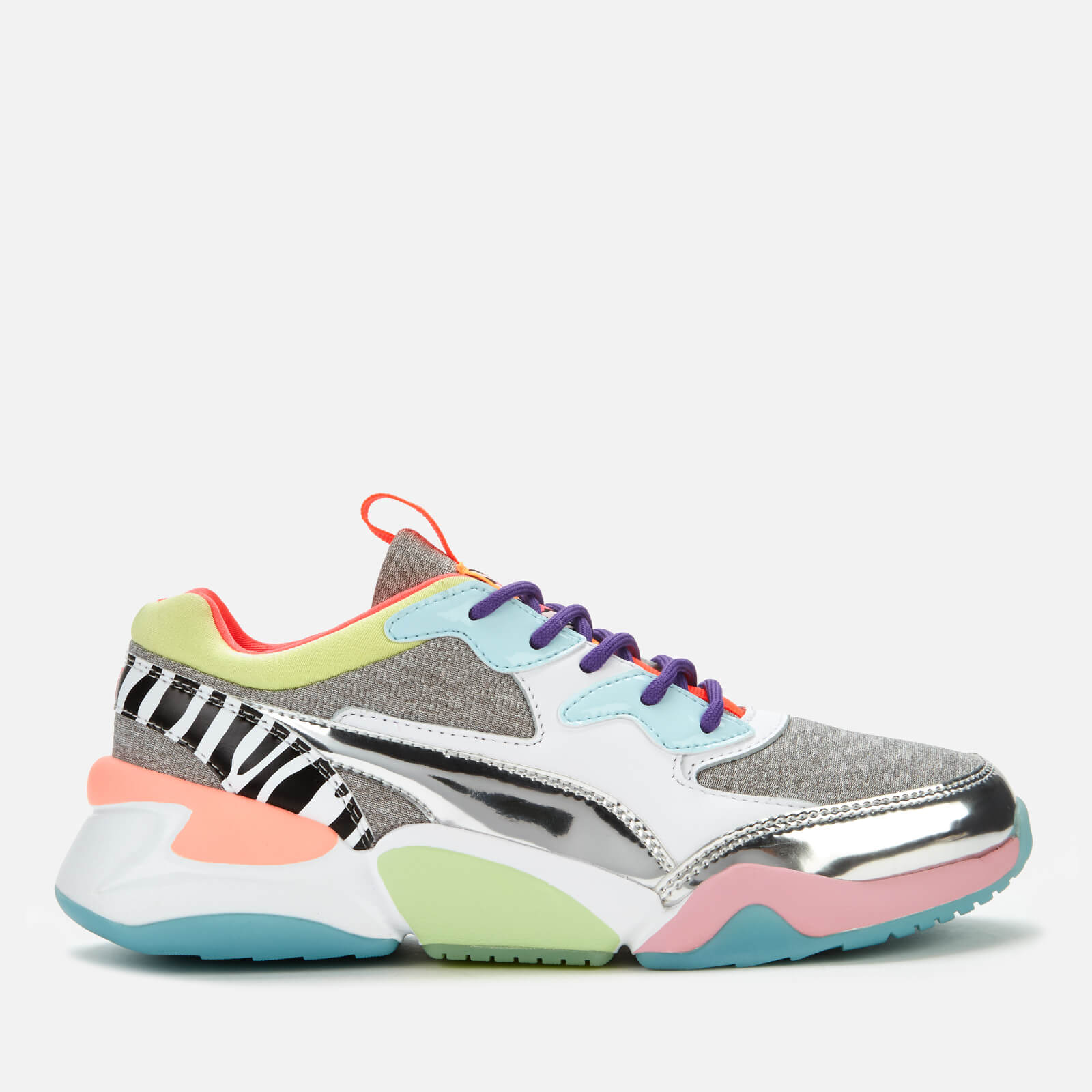 Puma X Sophia Webster Women s Nova Trainers Puma White Metallic Silver Coggles