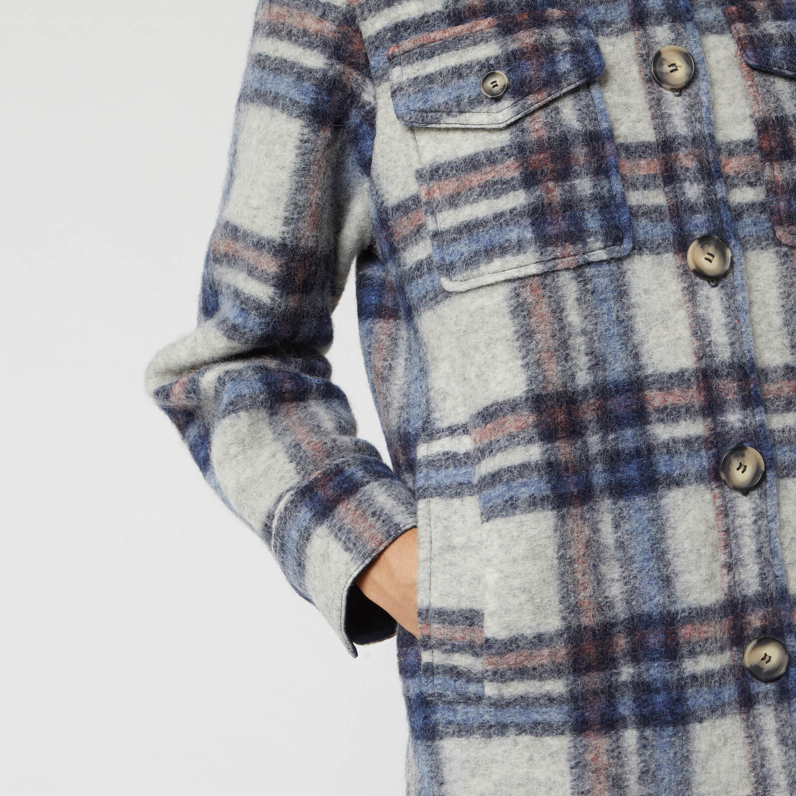 Marant Etoile Women s Gaston Jacket Ecru Blue Coggles