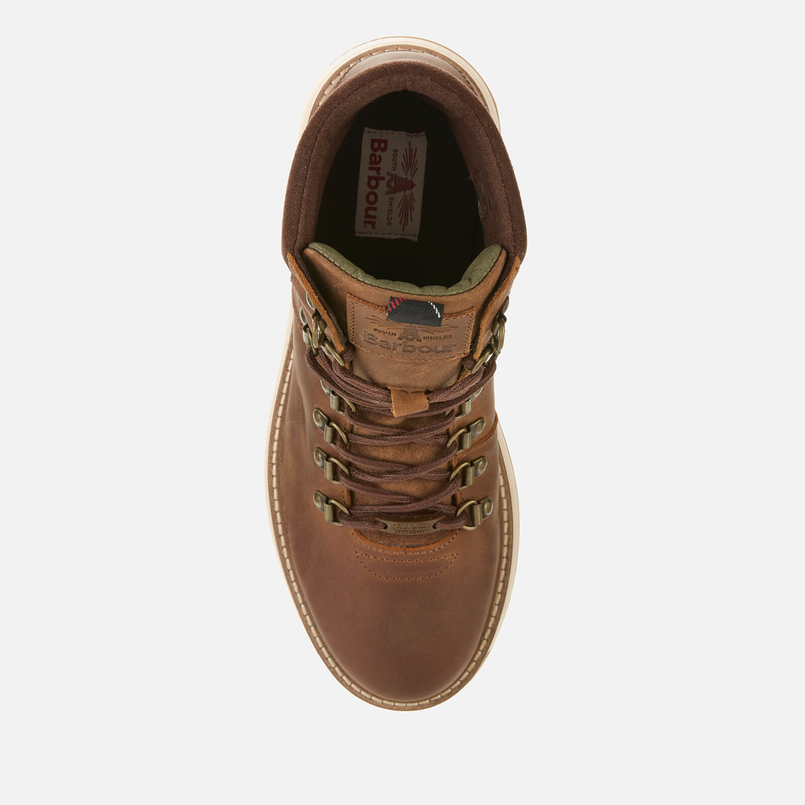 Barbour Men s Letah Leather Hiking Style Boots Cognac Allsole