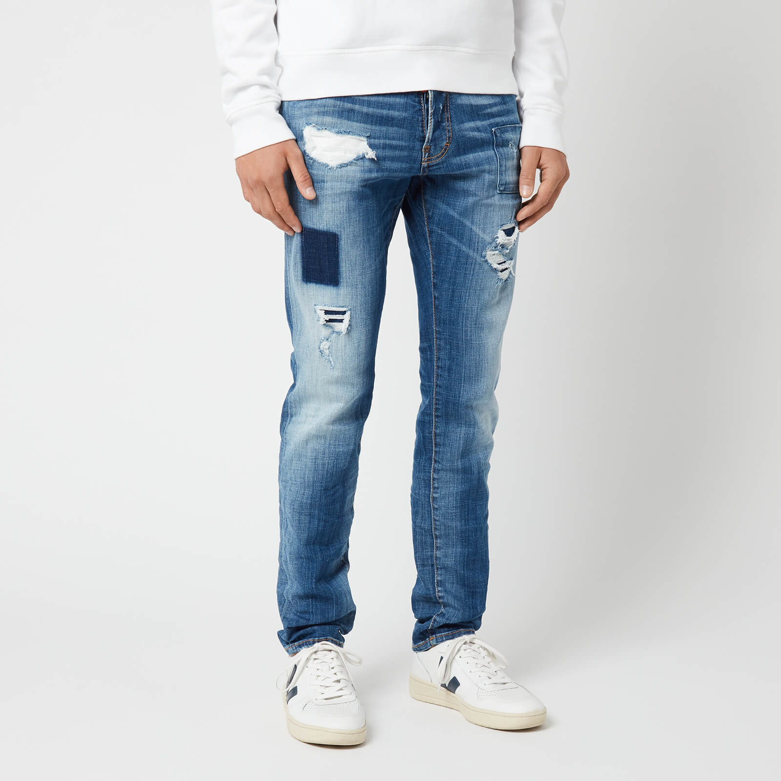 Dsquared2 Men's Distressed Cool Guy Jeans - Blue | Coggles