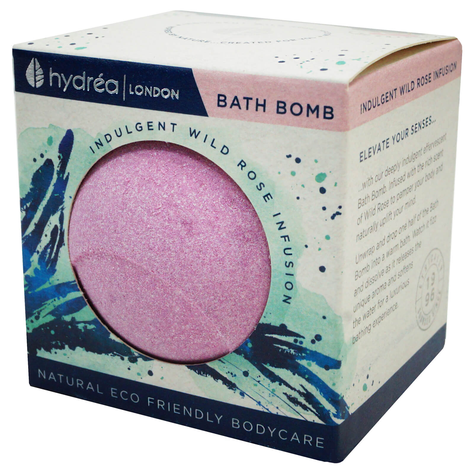 Hydrea London Indulgent Wild Rose Bath Bomb 2 x 60g
