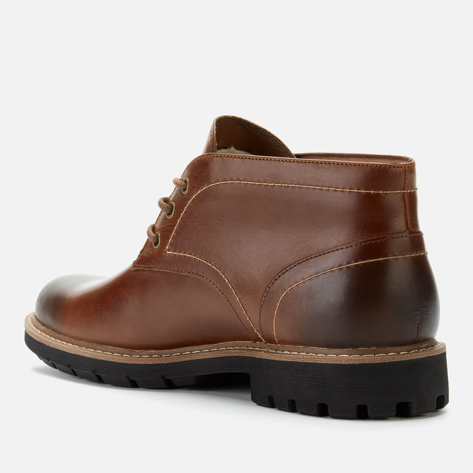 Clarks Men s Batcombe Lo Leather Chukka Boots Dark Tan Allsole