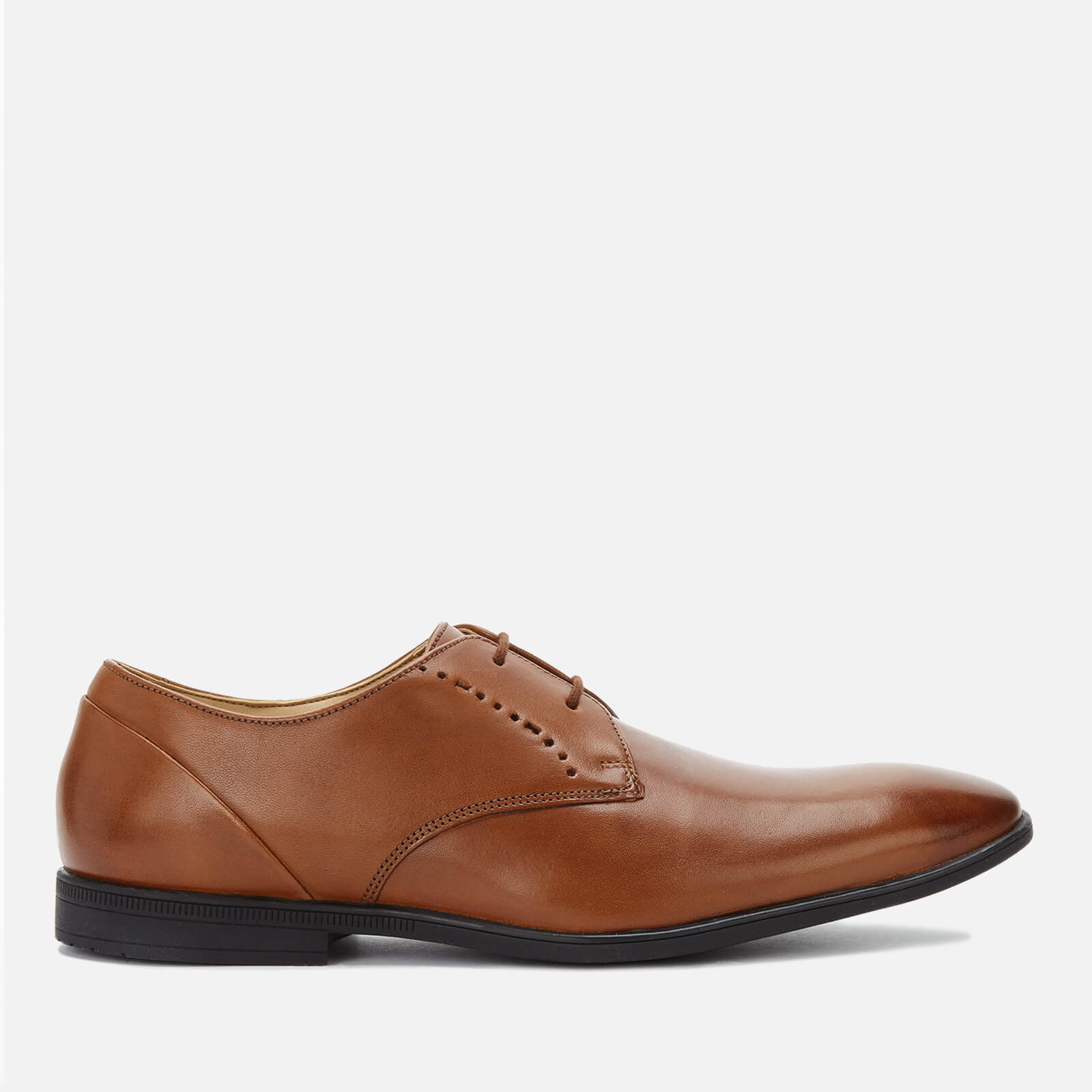 Clarks Men s Bampton Lace Leather Derby Shoes Tan Allsole