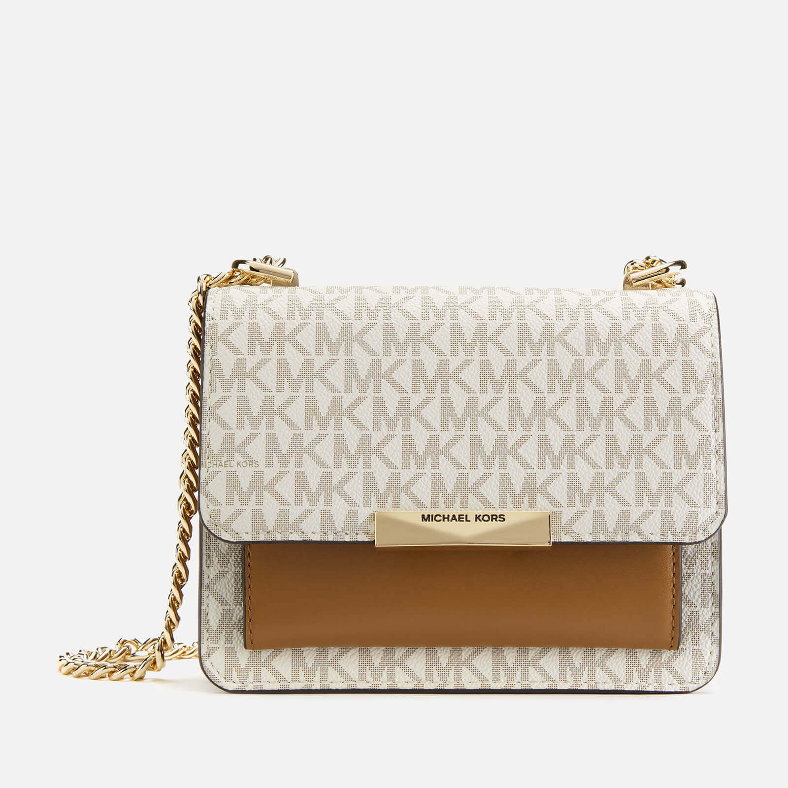 MICHAEL MICHAEL KORS Women s Jade Xtra Small Gusset Cross Body Bag Vanilla Acorn Coggles
