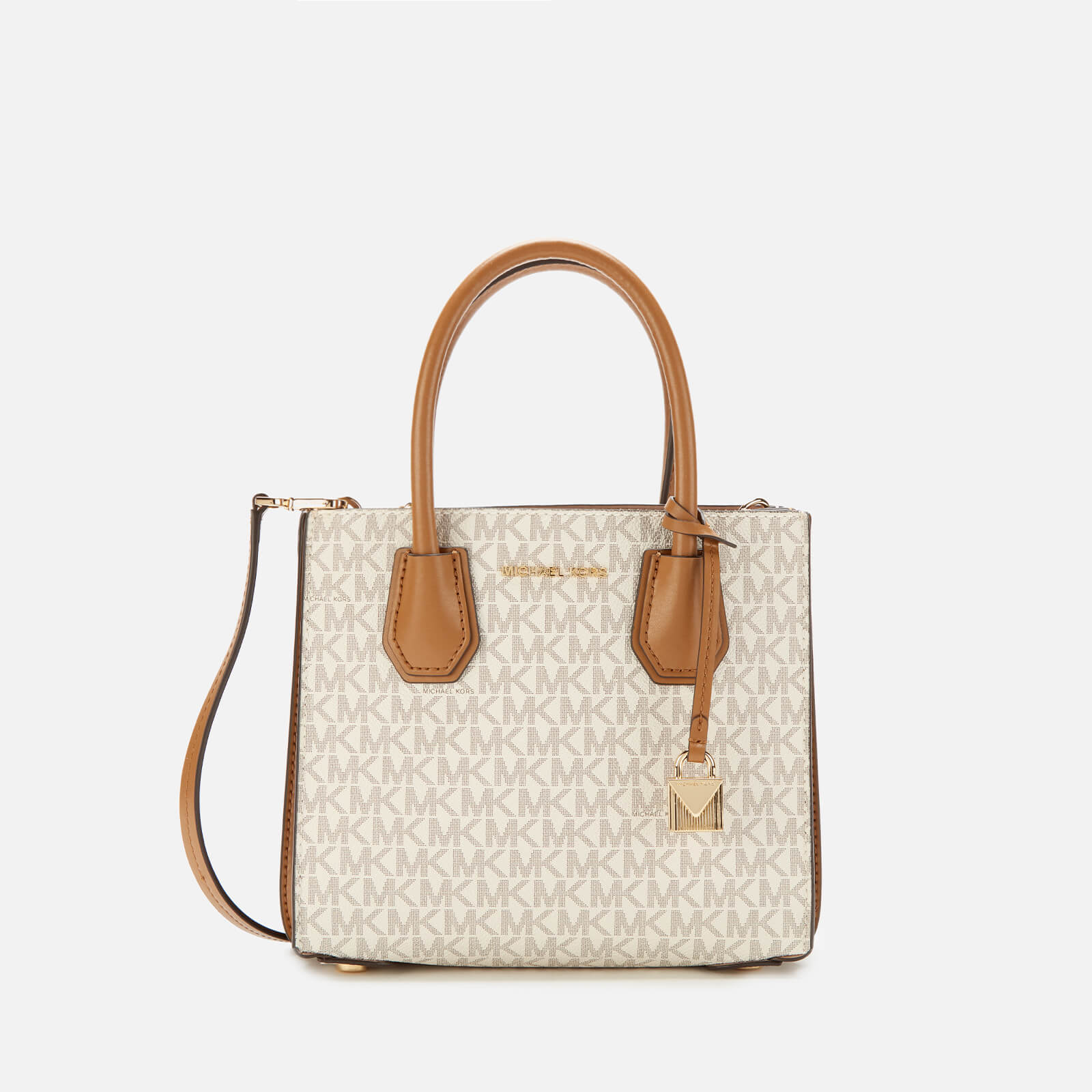 MICHAEL MICHAEL KORS Women s Mercer Medium Acordian Messenger Bag Vanilla Coggles