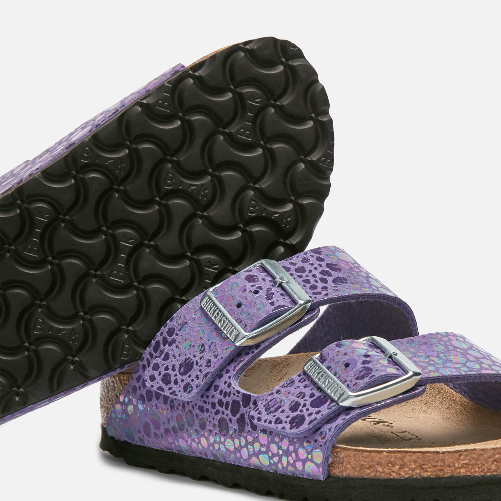 Purple metallic birkenstocks deals