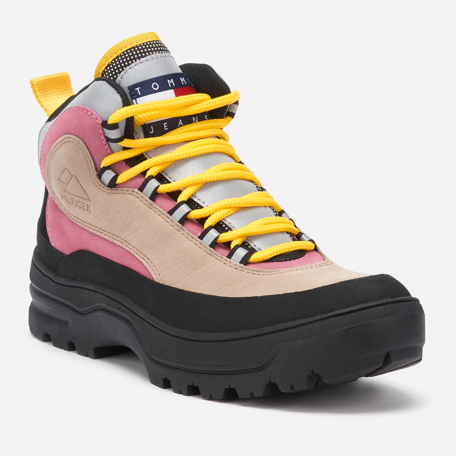 Tommy Jeans Women s Heritage Hiking Style Boots Cobblestone Allsole