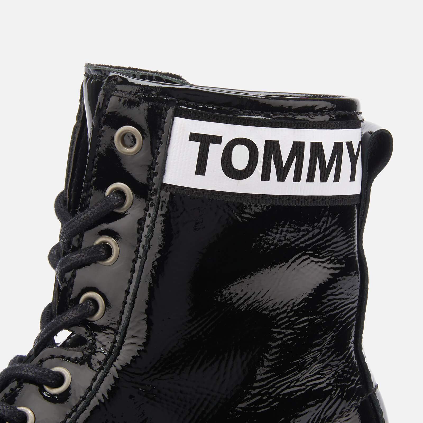 Tommy jeans patent sales leather platform boot
