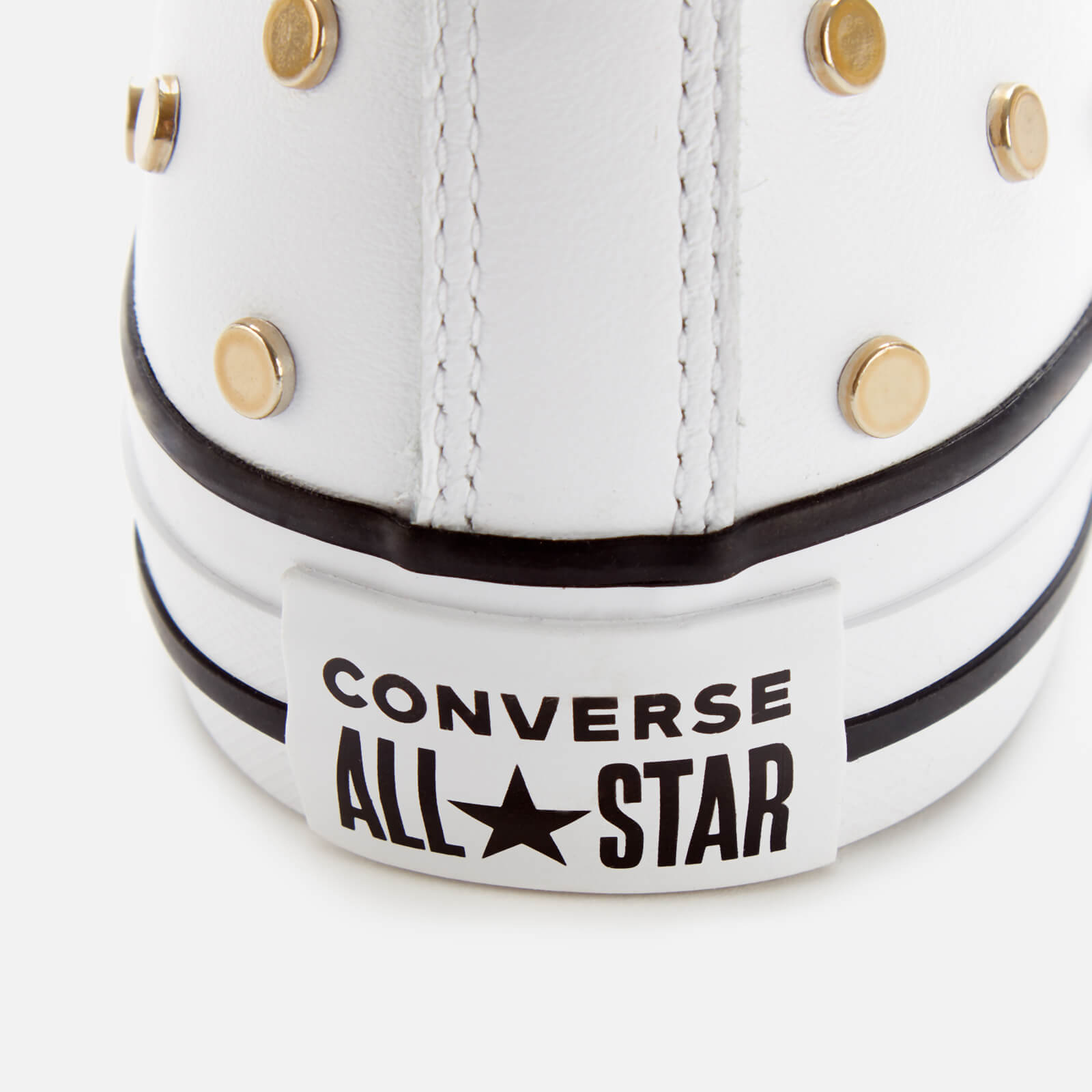 Converse Women s Chuck Taylor All Star Studded Ox Trainers White Light Gold Black Allsole