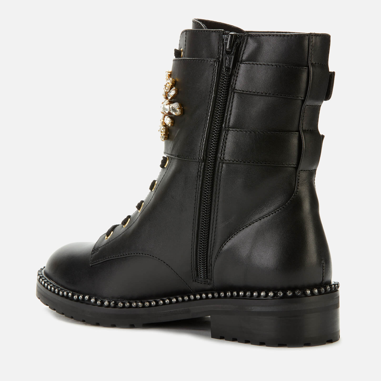 Kurt Geiger London Women s Stoop Leather Lace Up Boots Black Allsole
