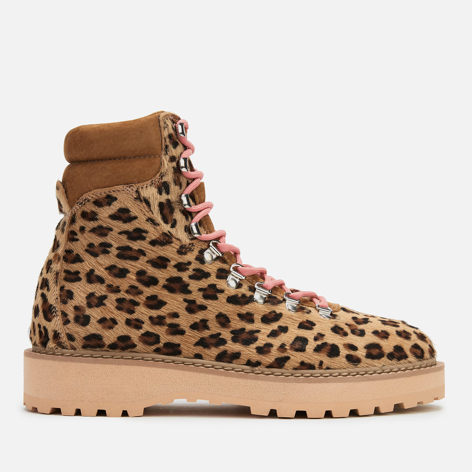 Leopard hiking boots top