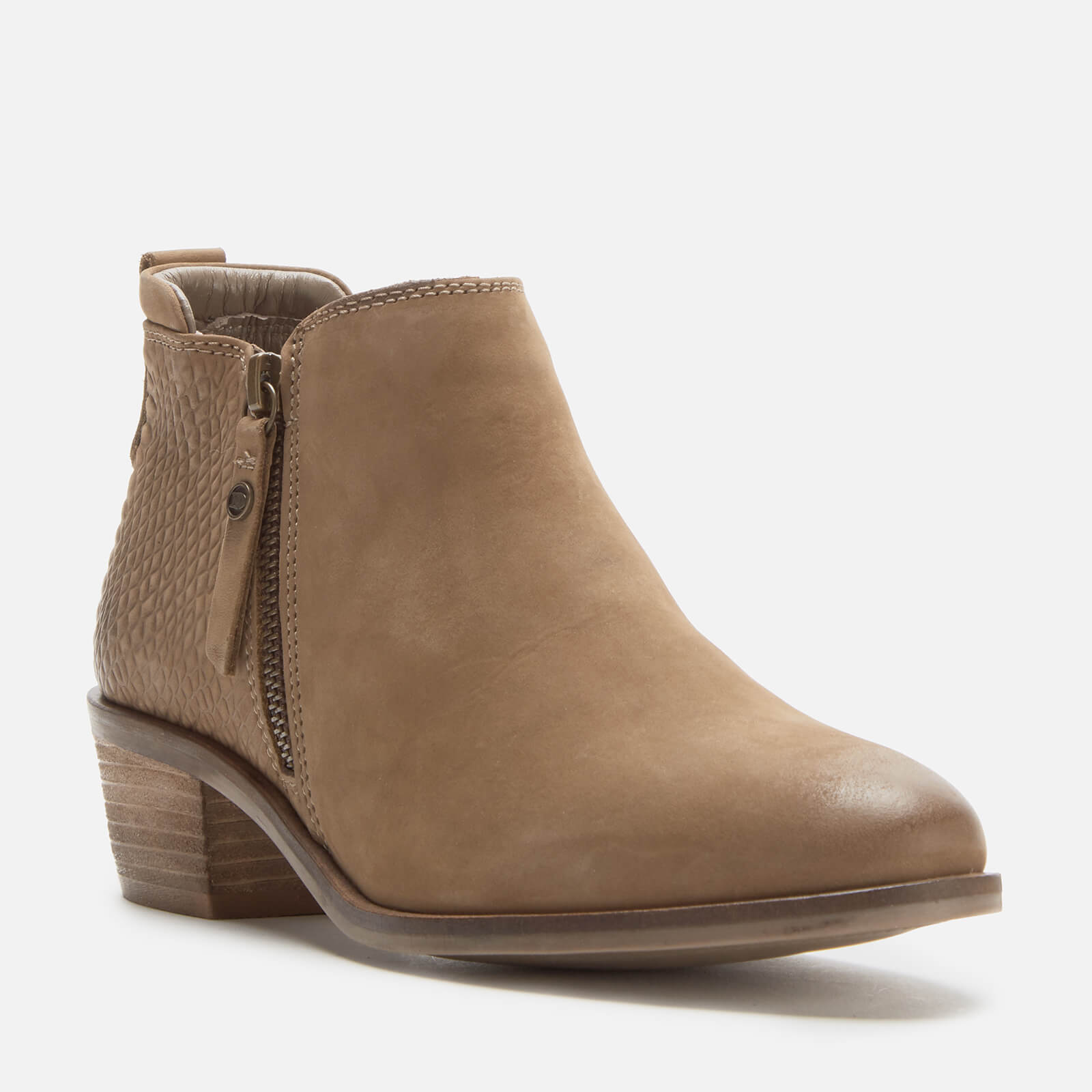 Dune Women s Putnum Nubuck Flat Ankle Boots Taupe Allsole