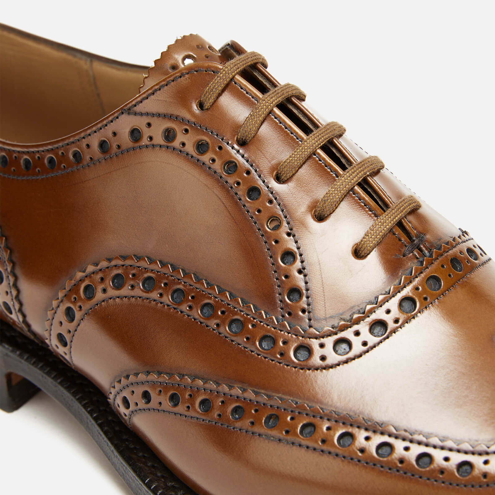 Church's Men's Burwood Polished Leather Brogues - Sandalwood | Coggles