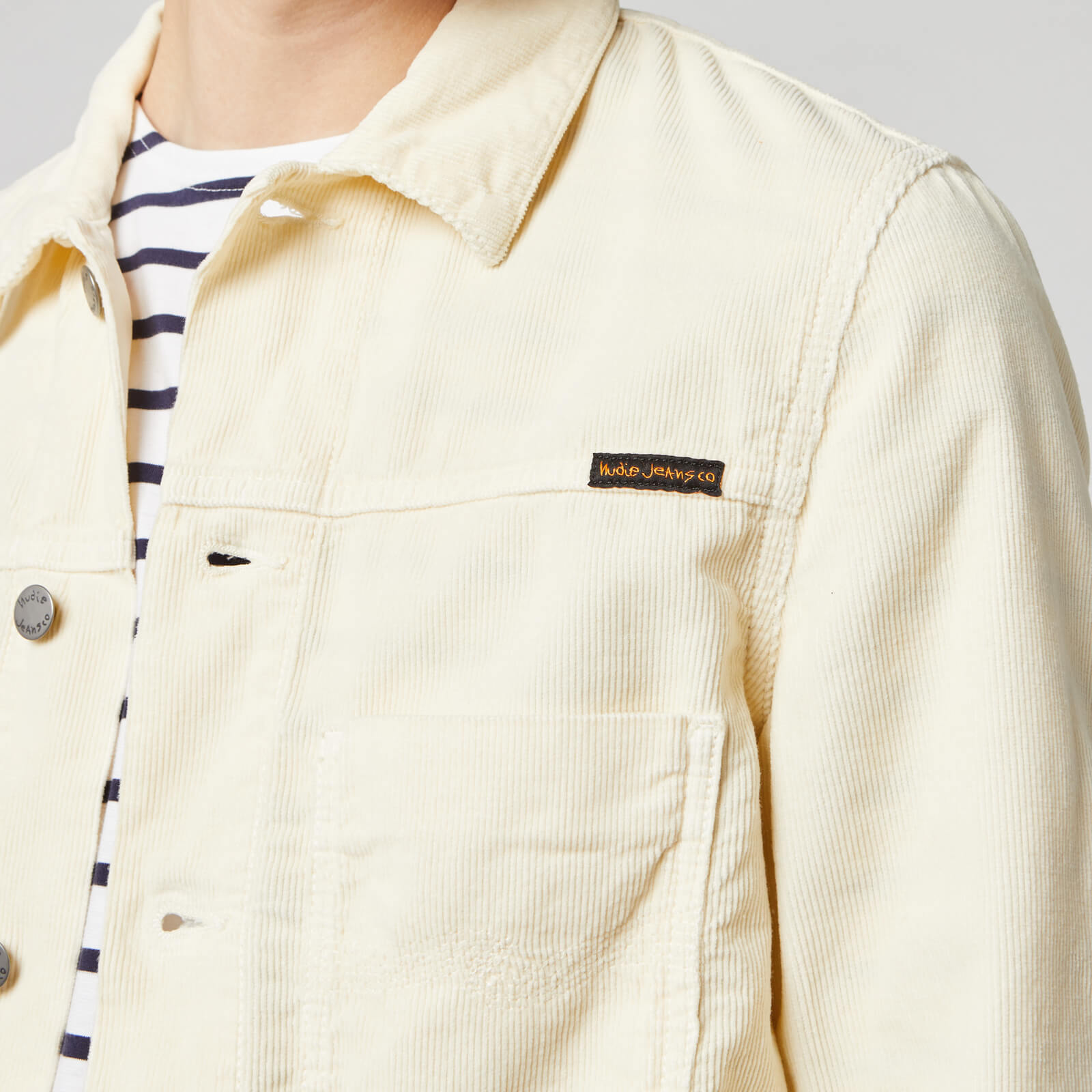 Nudie Jeans Men s Ronny Cord Jacket Dusty White Coggles