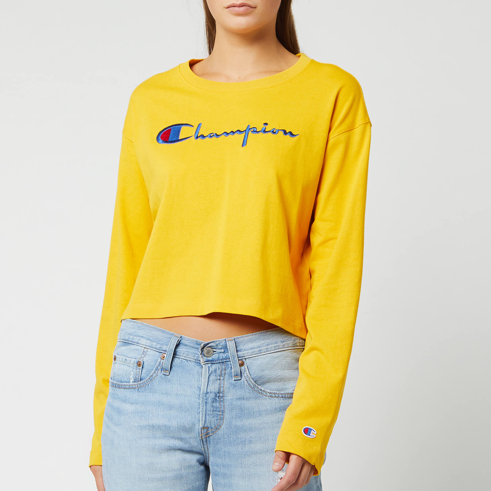 Yellow champion long sleeve women's outlet