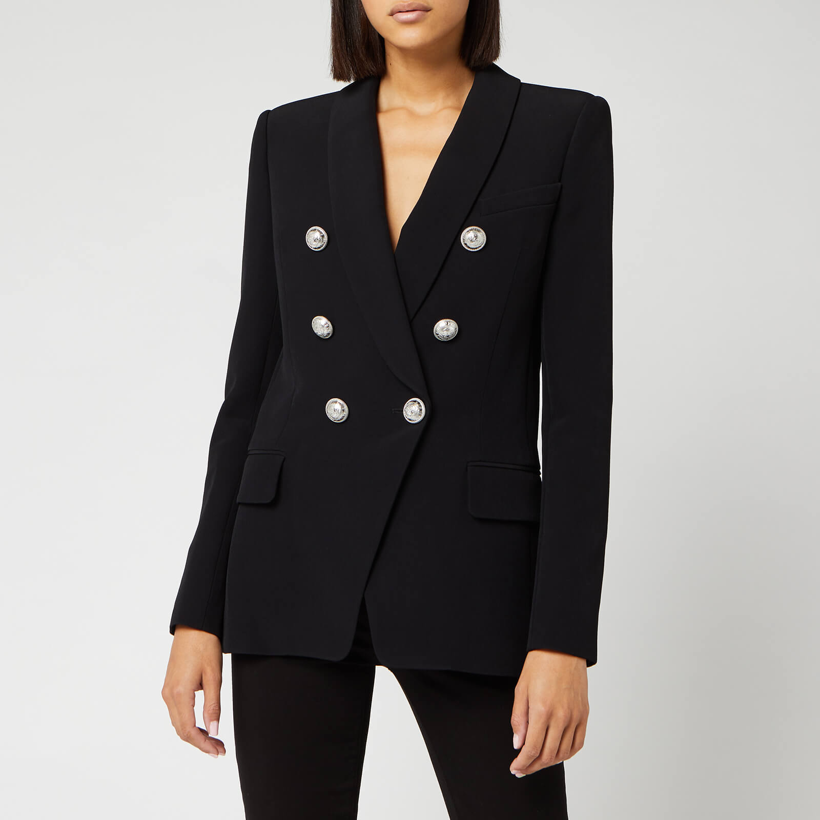 Black blazer silver buttons best sale