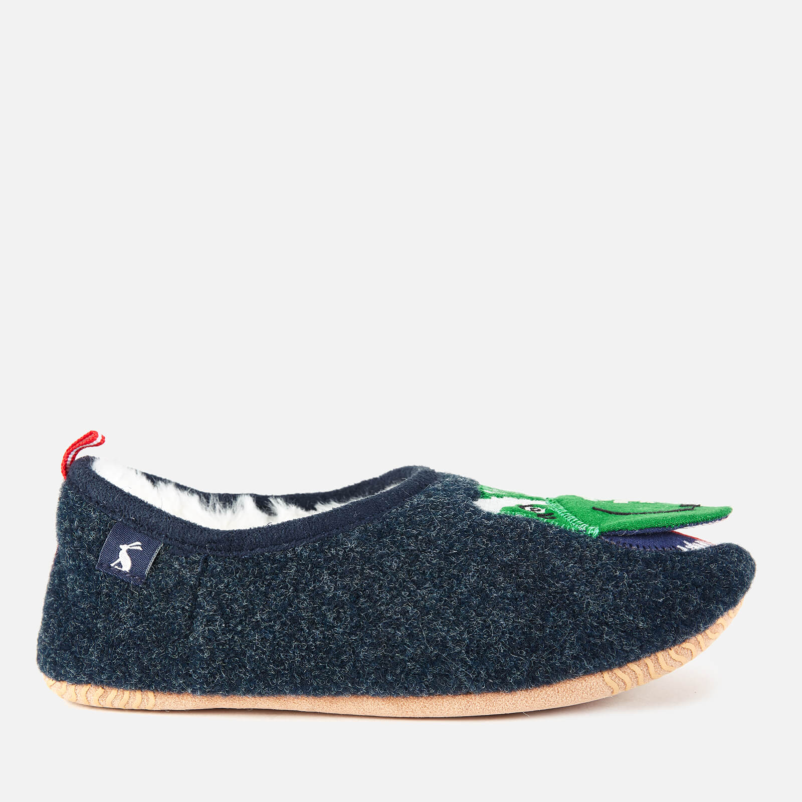 Joules Kids Slippet Felt Mule Slippers Navy Dino