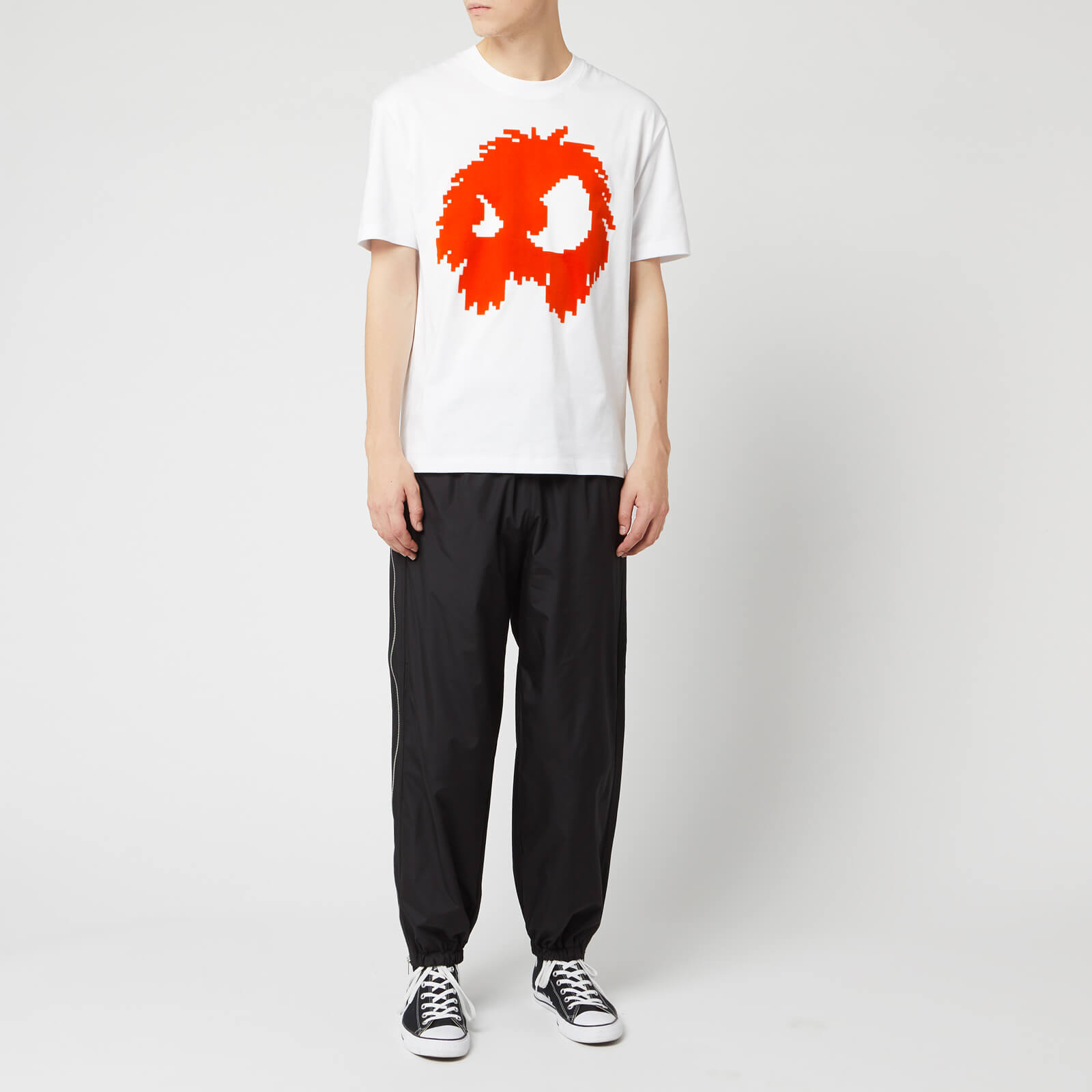 本店は McQ Alexander McQueen Men's Dropped Shoulder Monster T-Shirt マタニティ